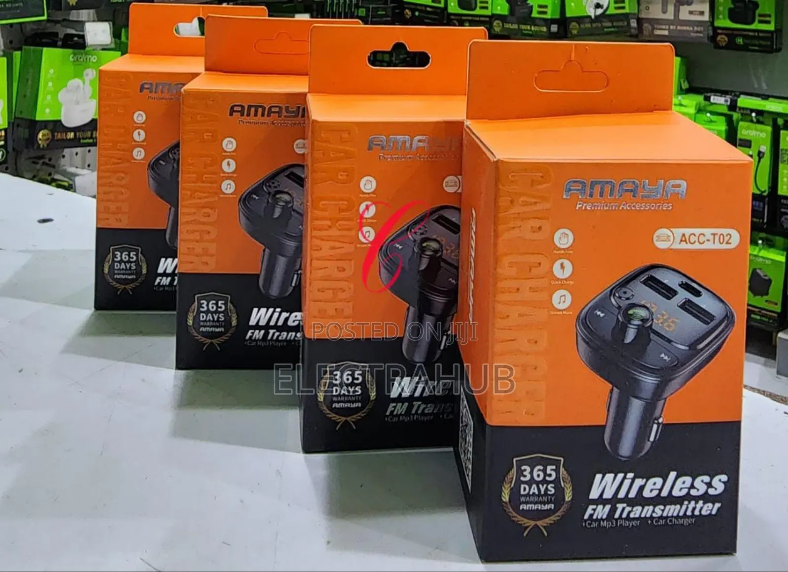 Amaya ACC-T02 Wireless FM Transmitter New Sealed