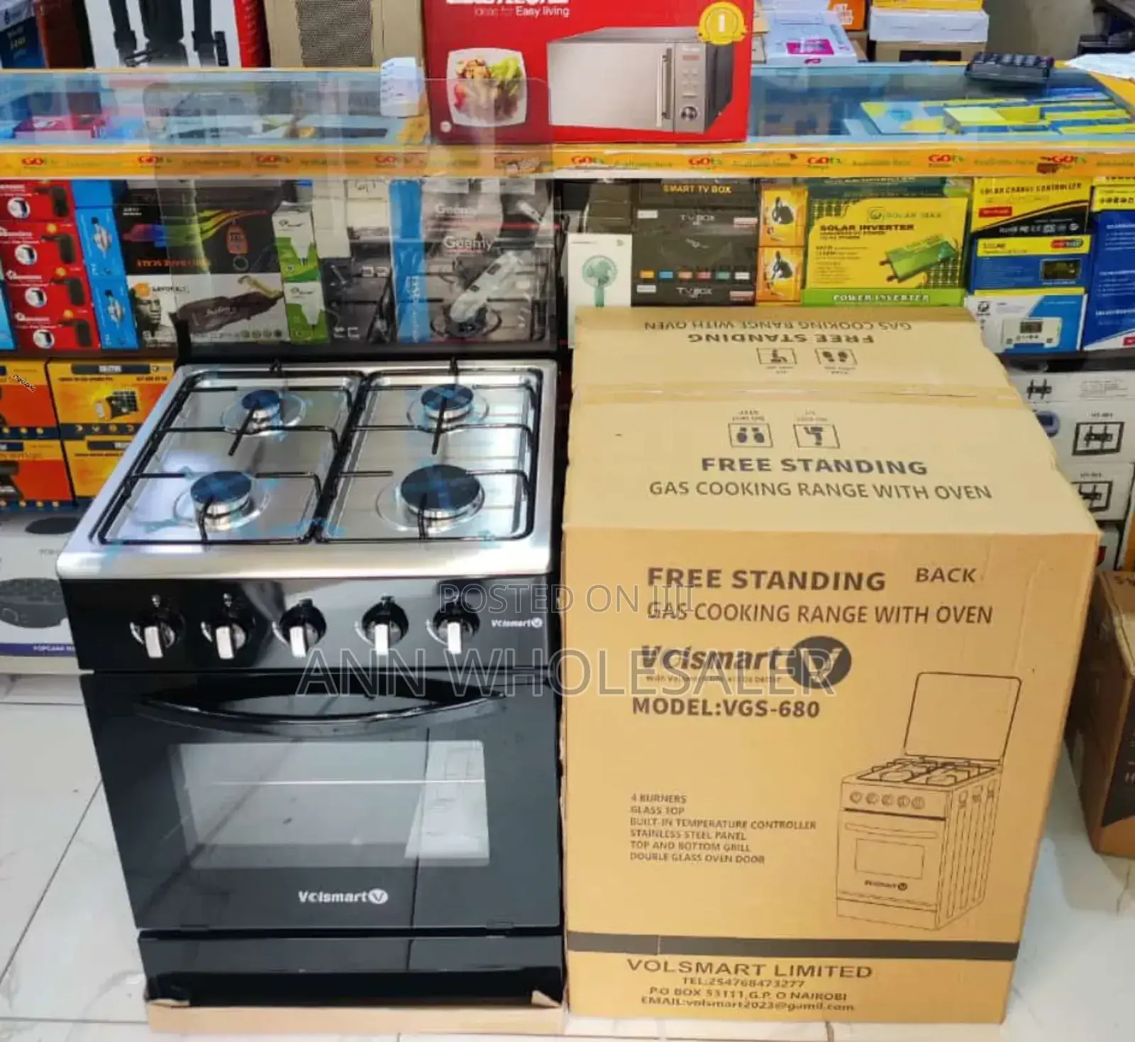 Ew Arrivals Full Gas Cooker / Volsmart 60 by 60 GV/8
