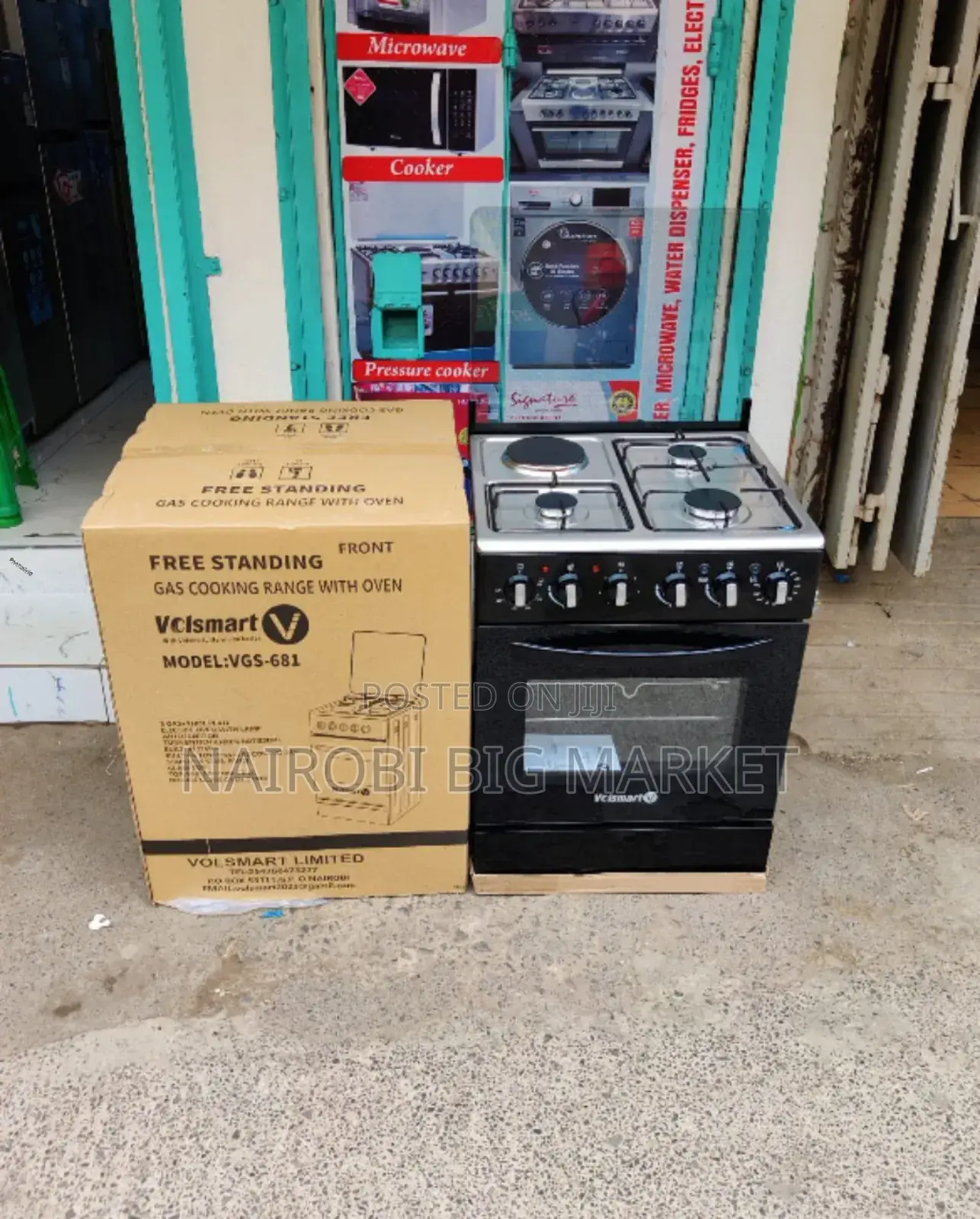 Jet Valve Electric Oven 3+1 Gas Cooker Volsmart V0/9