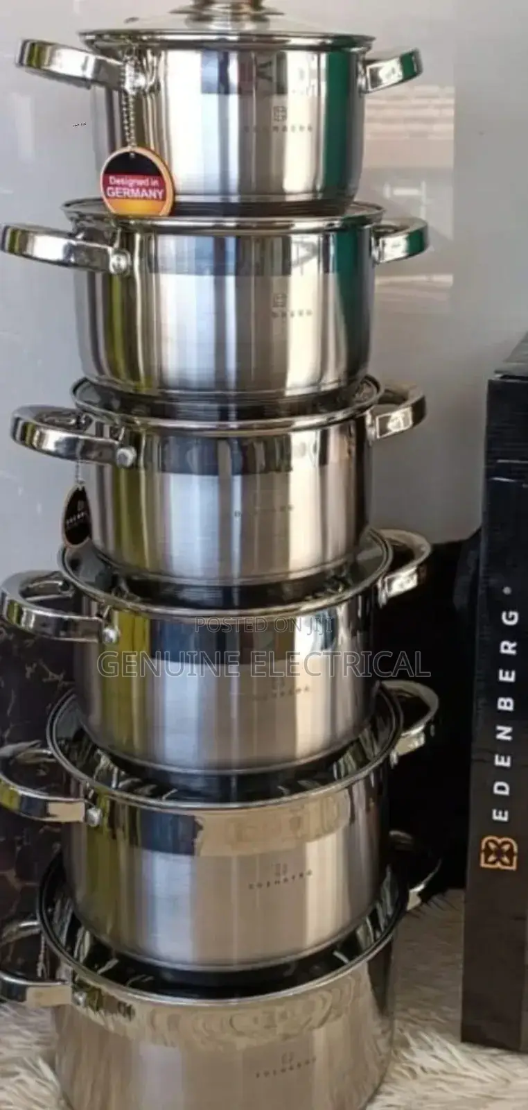 12 PCS Stainless Steel Edenburg Cookware Set EB/12P