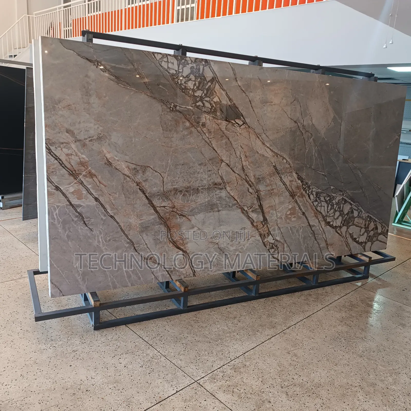 Glossy Chocolate Beton Island Sintered Stone