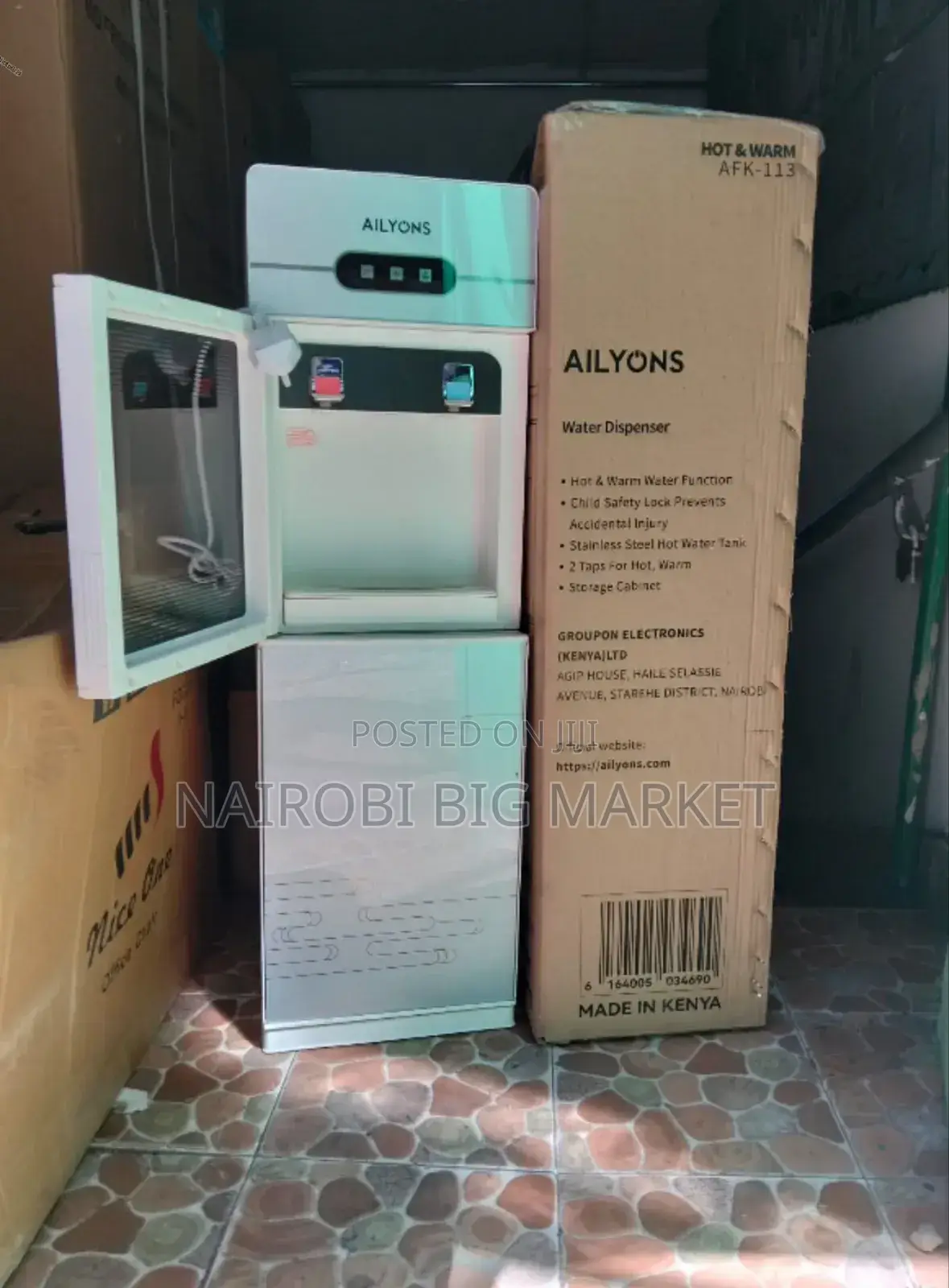 Stainless Steel Water Ailyons Water Dispenser With Cabinets