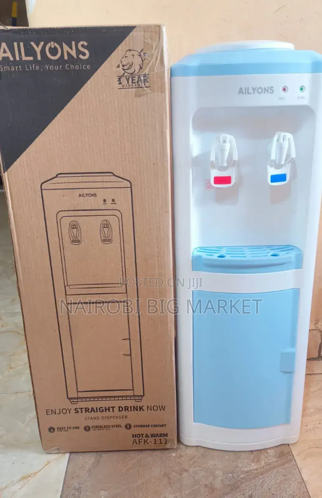 Good Working AILYONS Hot and Normal Water Dispenser B/7