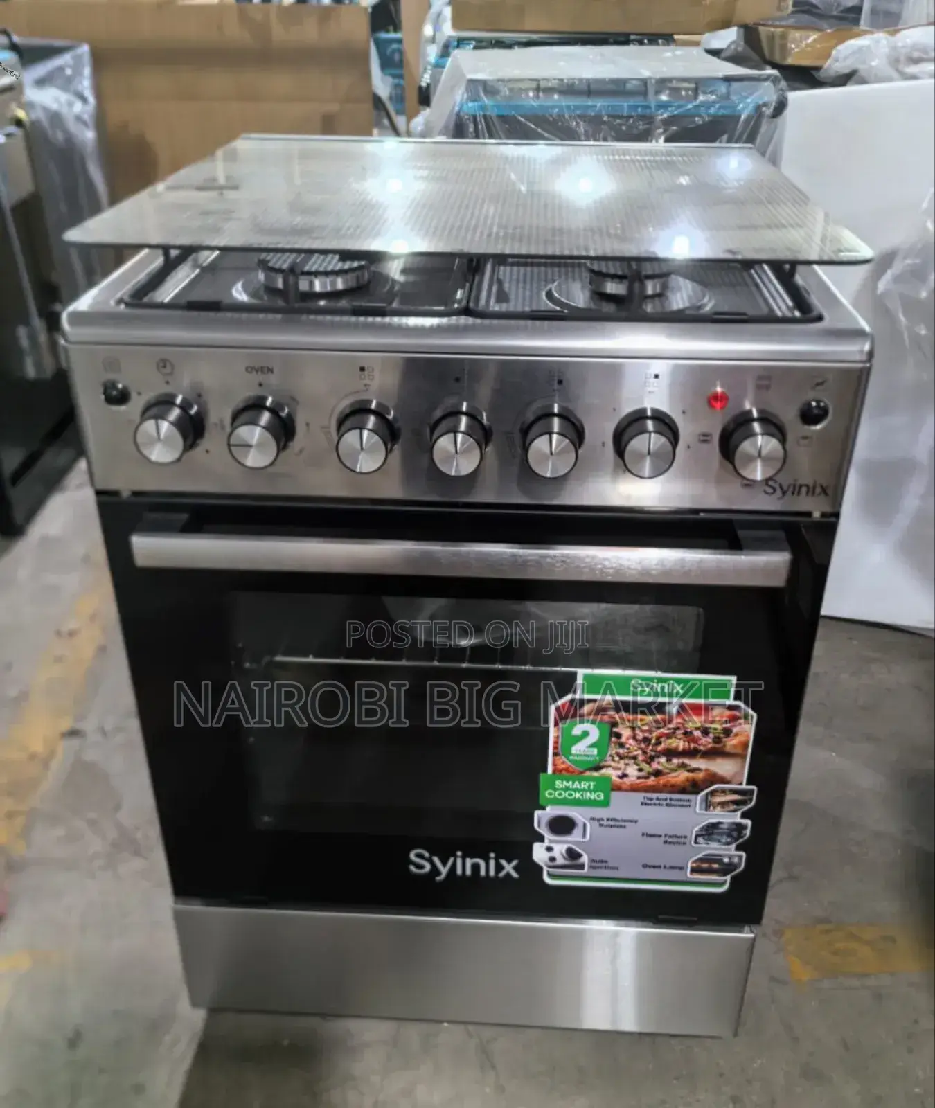 Low Gas Consumption Synix 3+1 60 by 60 Cooker