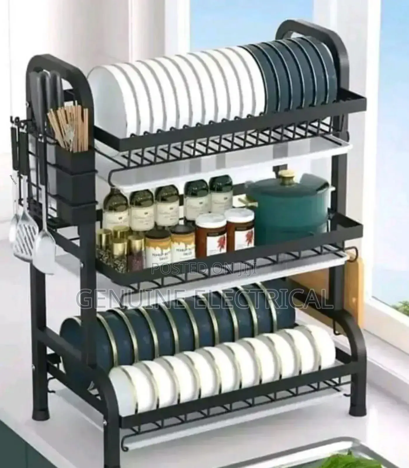 3 Tier Quality Carbon Steel Dish Rack H3t