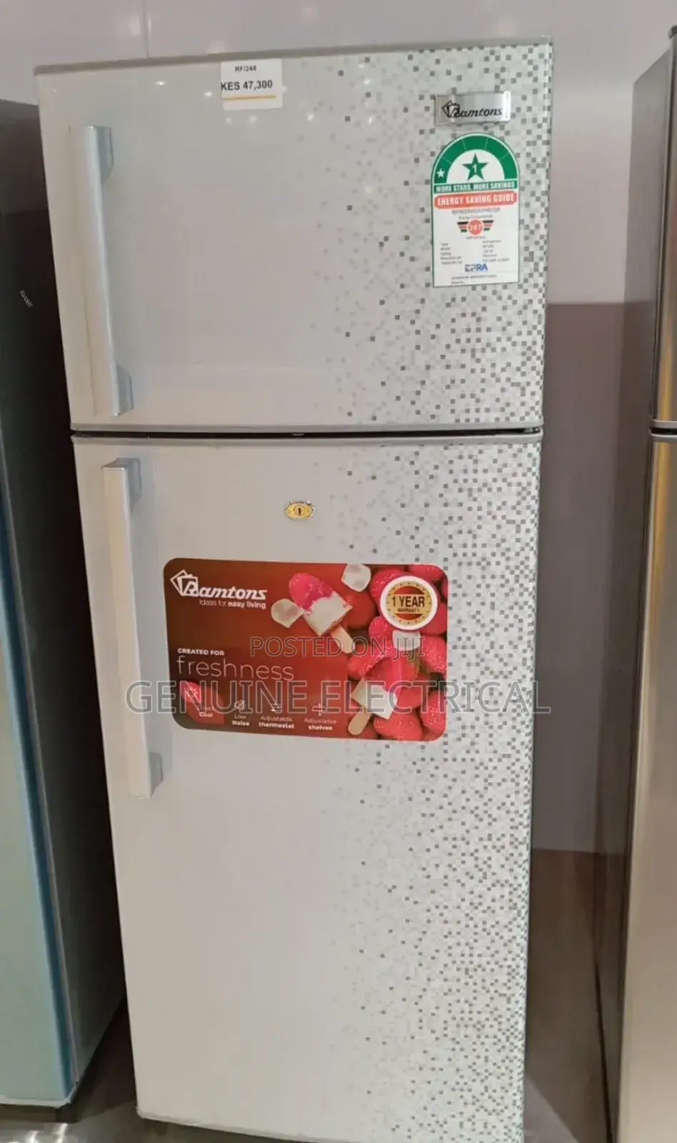 Ramtons 213 Litres Double Double Refrigerator Plus Handle F9
