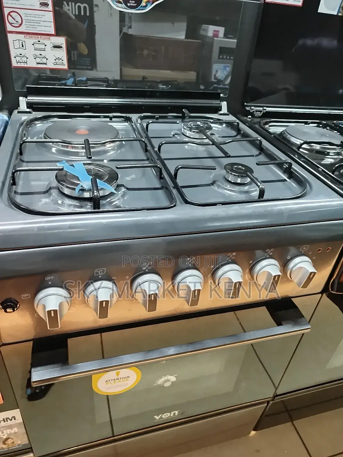 Von 60 by 60 3gas and 1 Electric Cooker on Sale