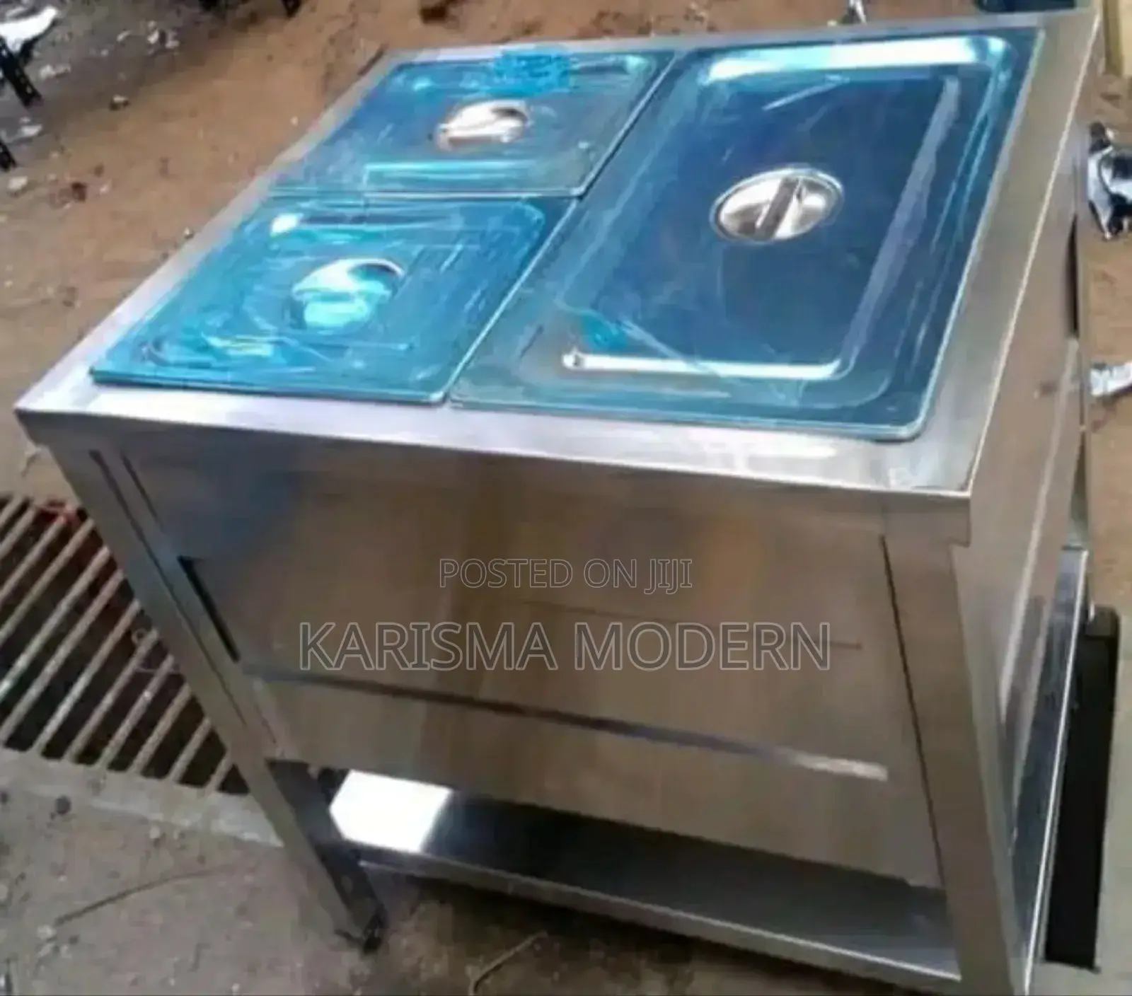 Food Warmer Three Inserts Stainless Steel