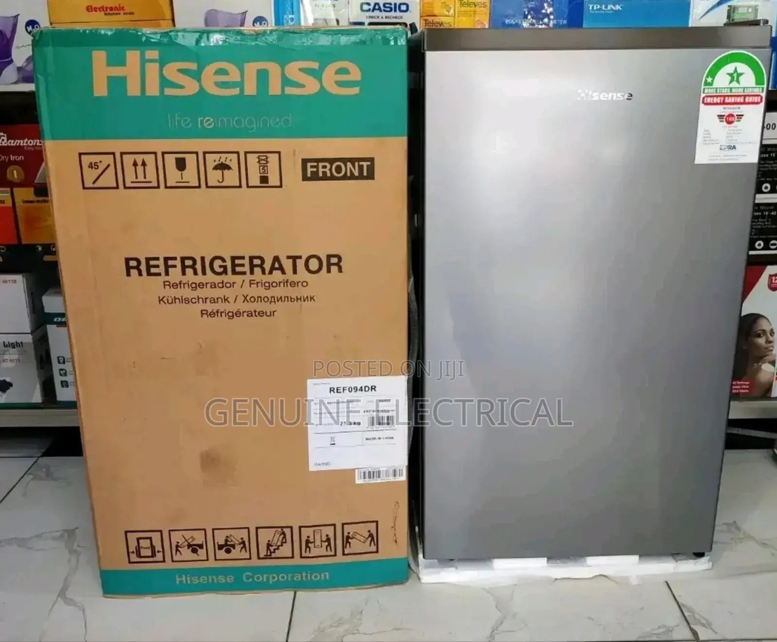 Hisense 94litres Silver Single Door Refrigerator
