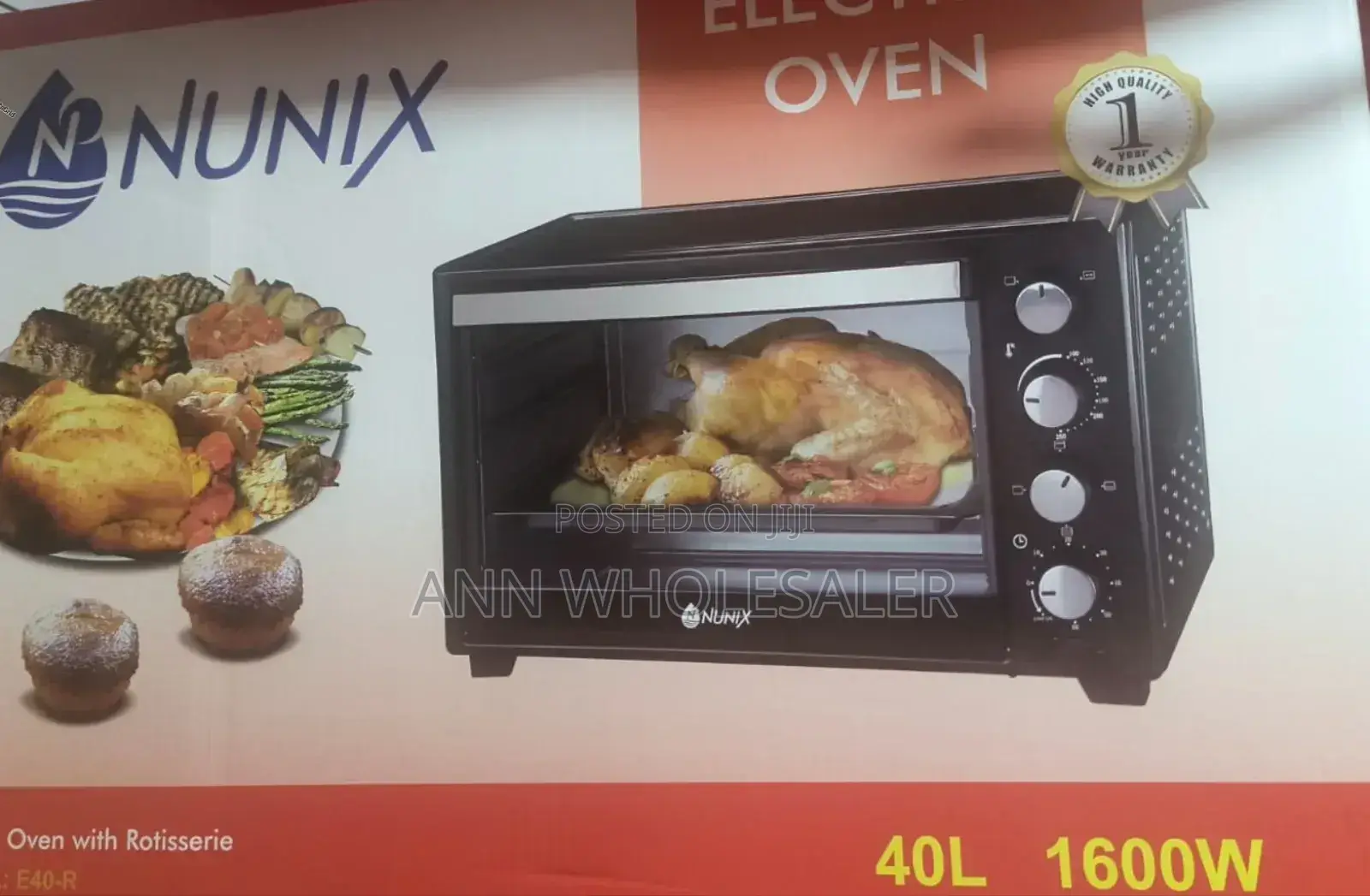 Oven With Rotisserie 40 Litres Electric Oven E/98