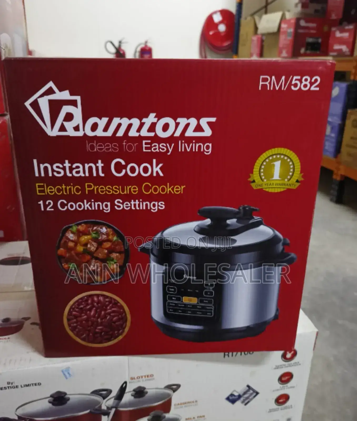With Warranty 6 Litres Ramtons Electric Pressure Cooker R/6