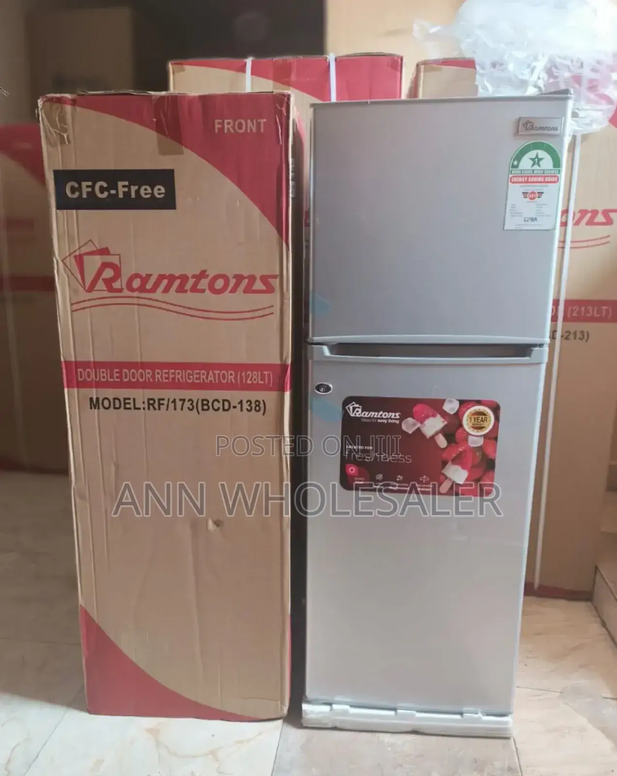 128 Litres Fridge Ramtoms / Direct Cool RF/65