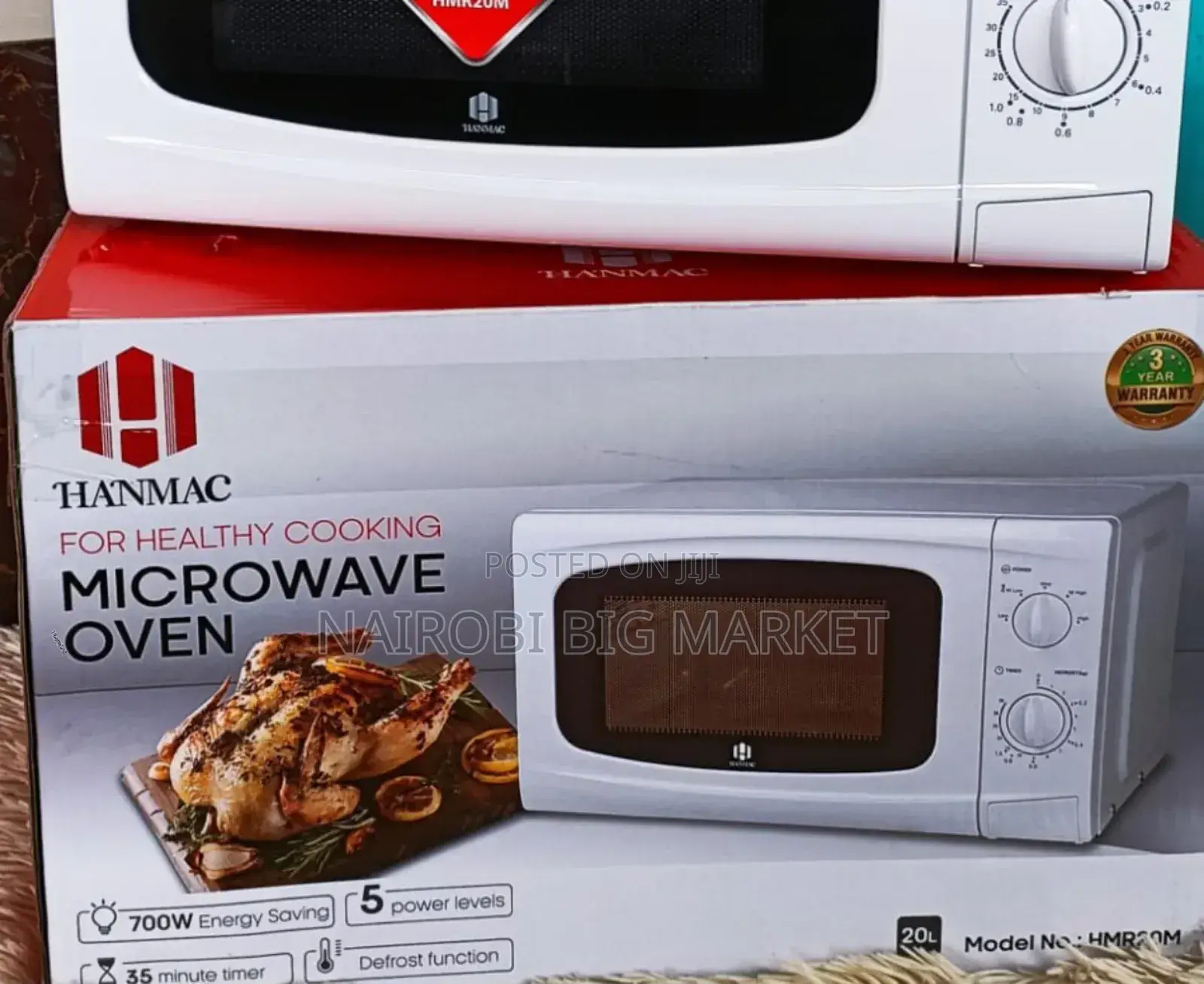 Hanmac 20 Litres Manual White Microwave HM2