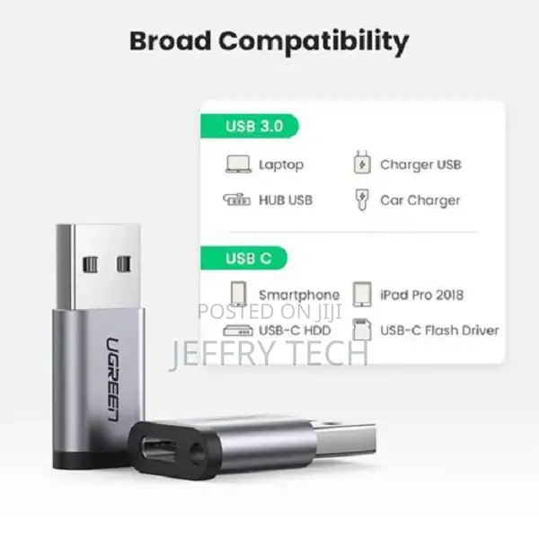 UGREEN USB-A 3.0 Male to USB-C 3.1 Female Adapter (US276)