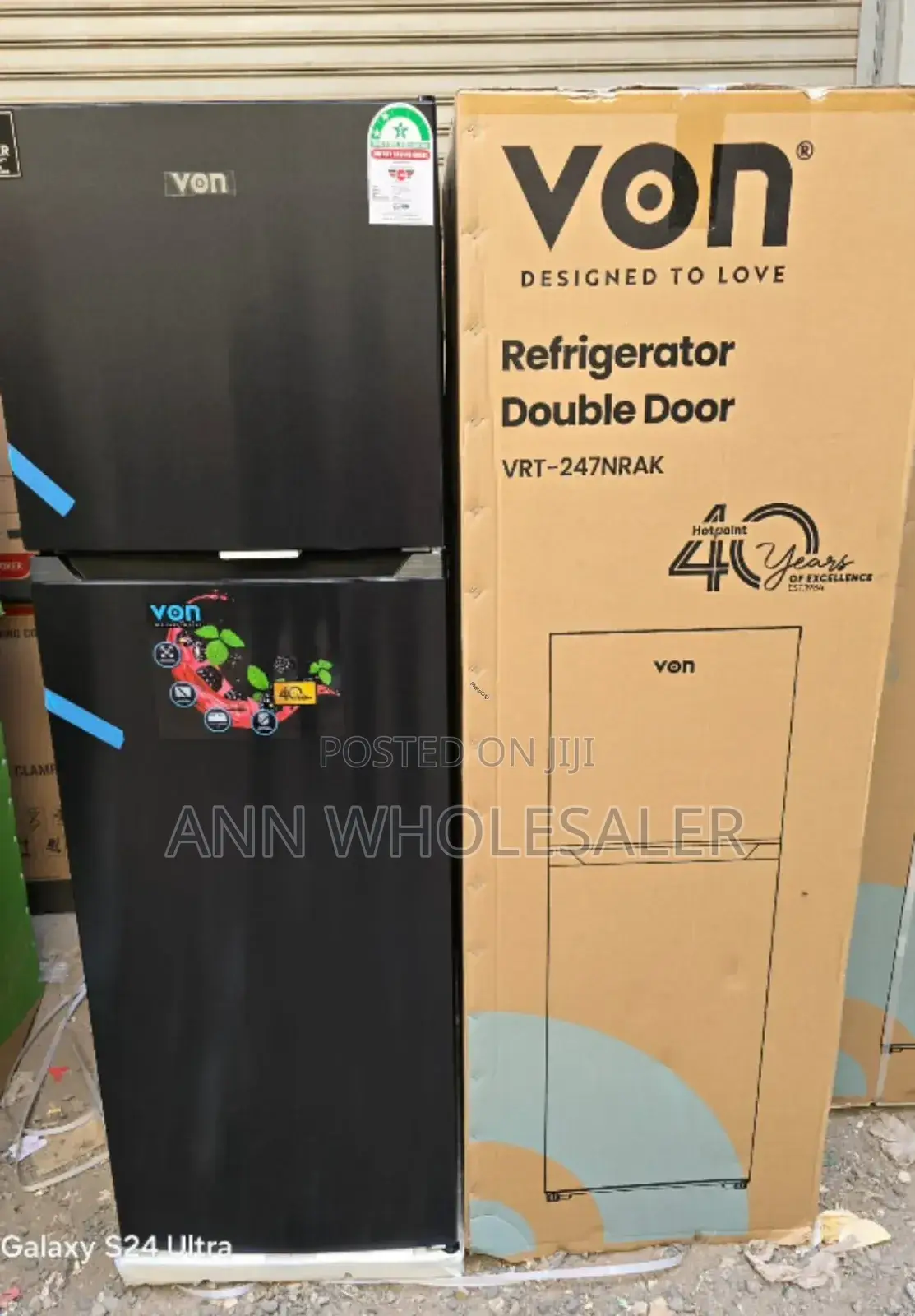 Von 247L Nofrost Double Door Refrigerator VN247