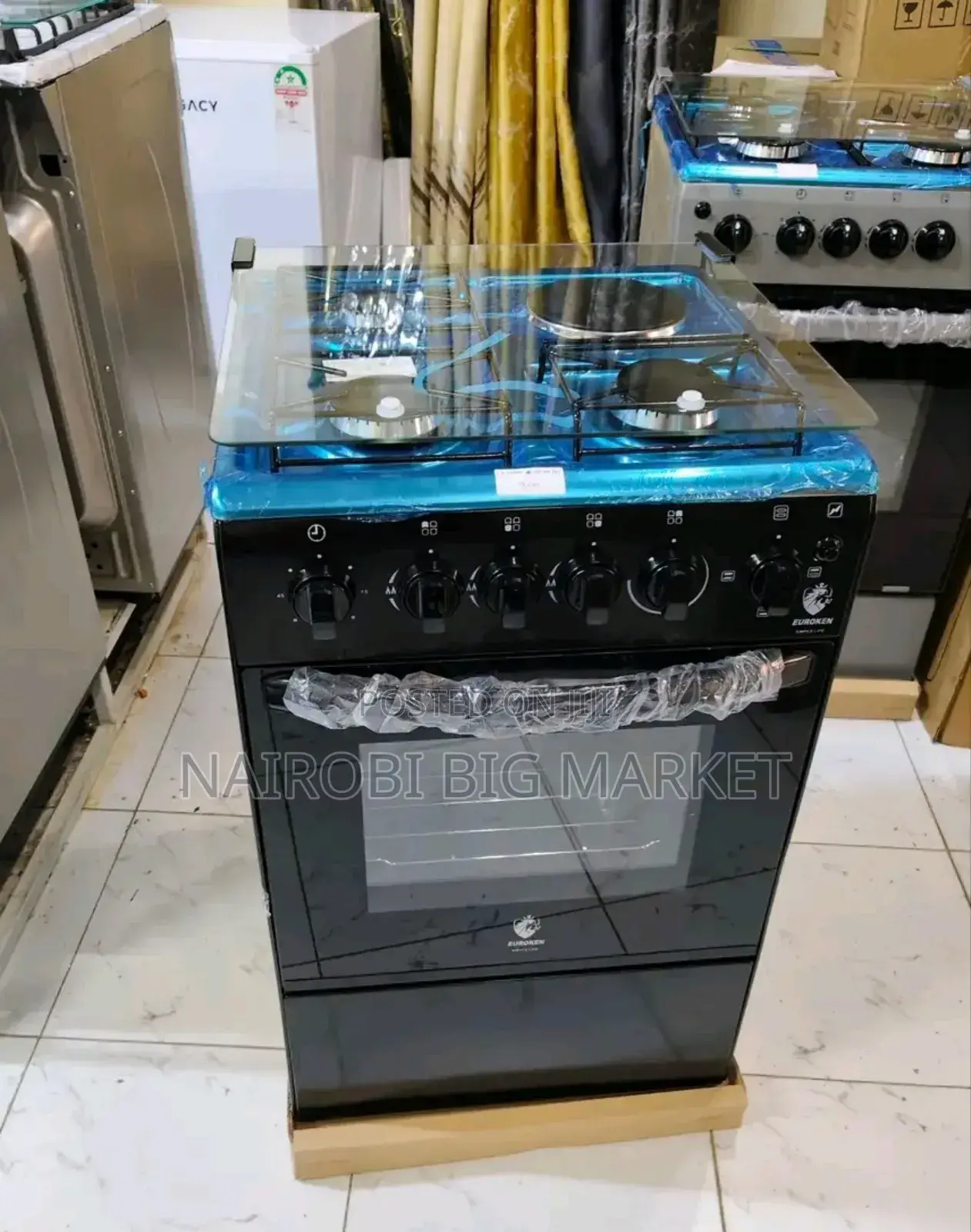 Cooker! Euroken 3gas+1hot Plate Electric Oven Cooker 60*55