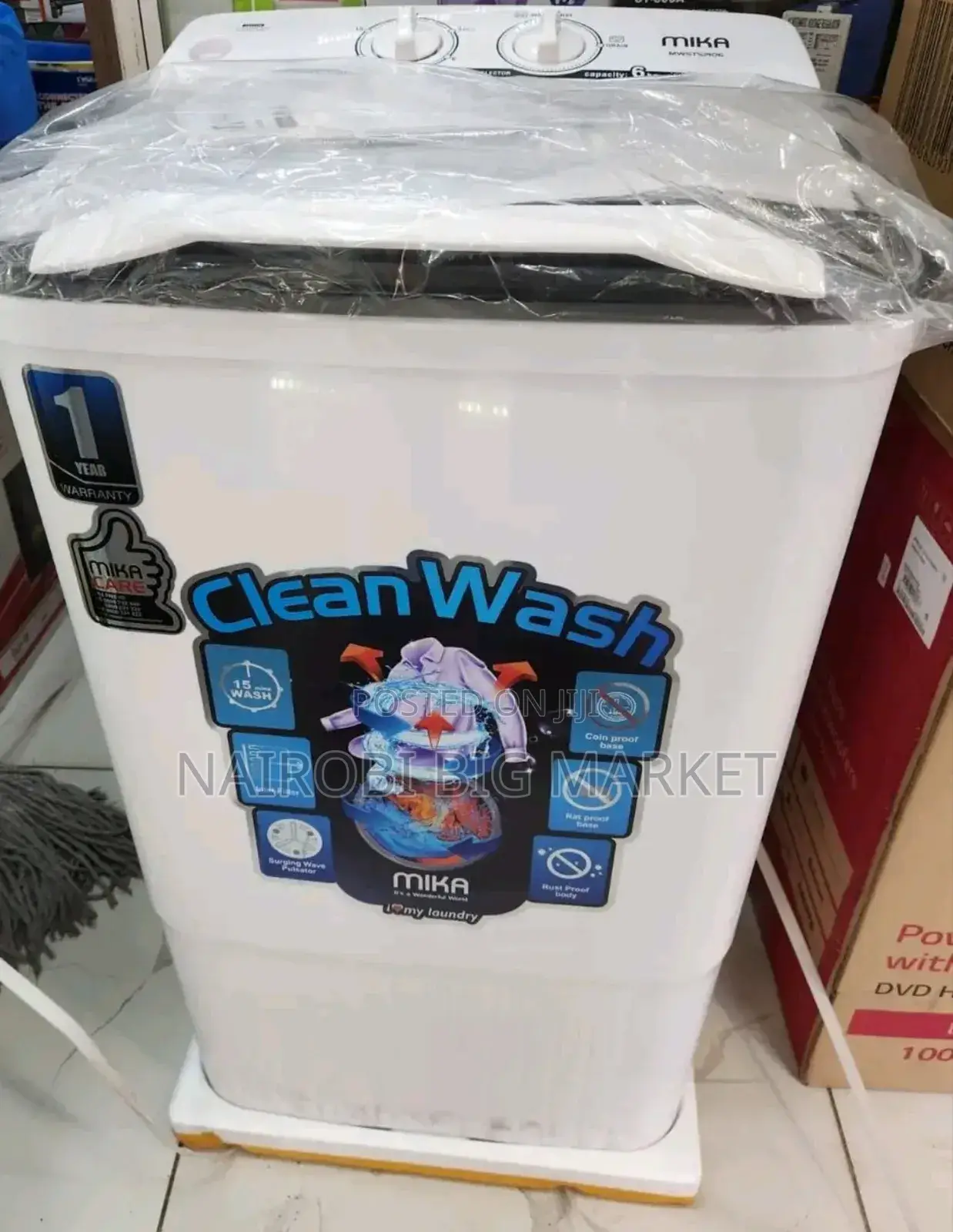 Washing Machine 6kgs Mika Top Load and Single Tub