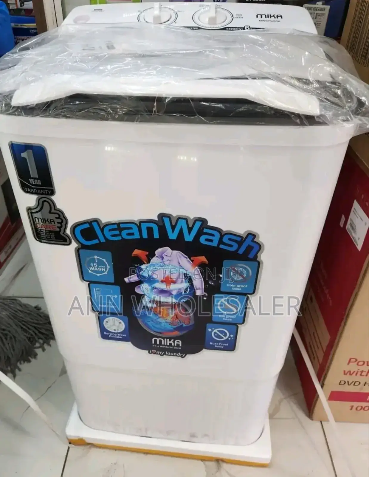 Washing Machine 6kgs Mika Top Load and Single Tub