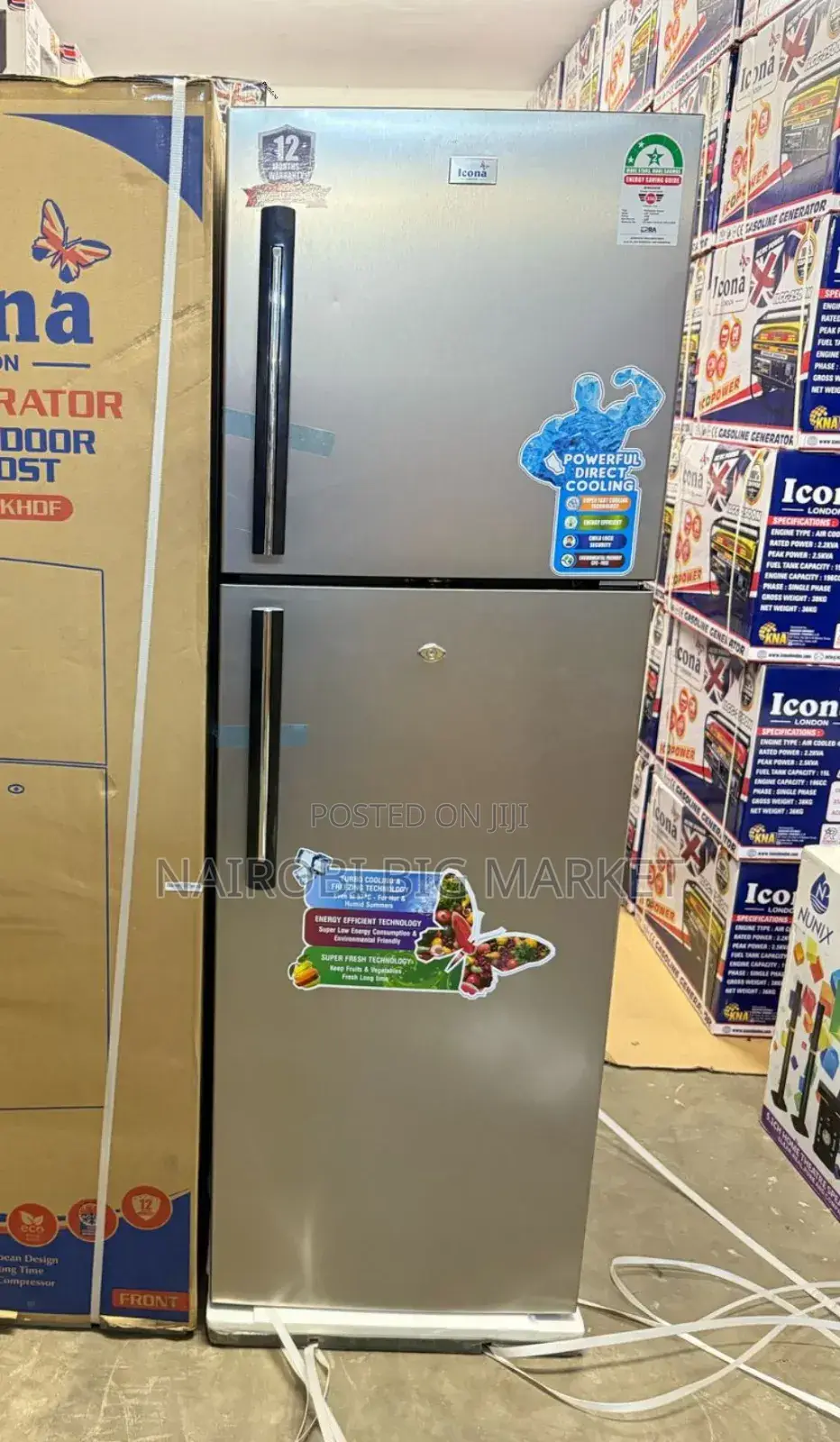 Icona 275 Litres Double Door Refrigerator Plus Handle IC275L