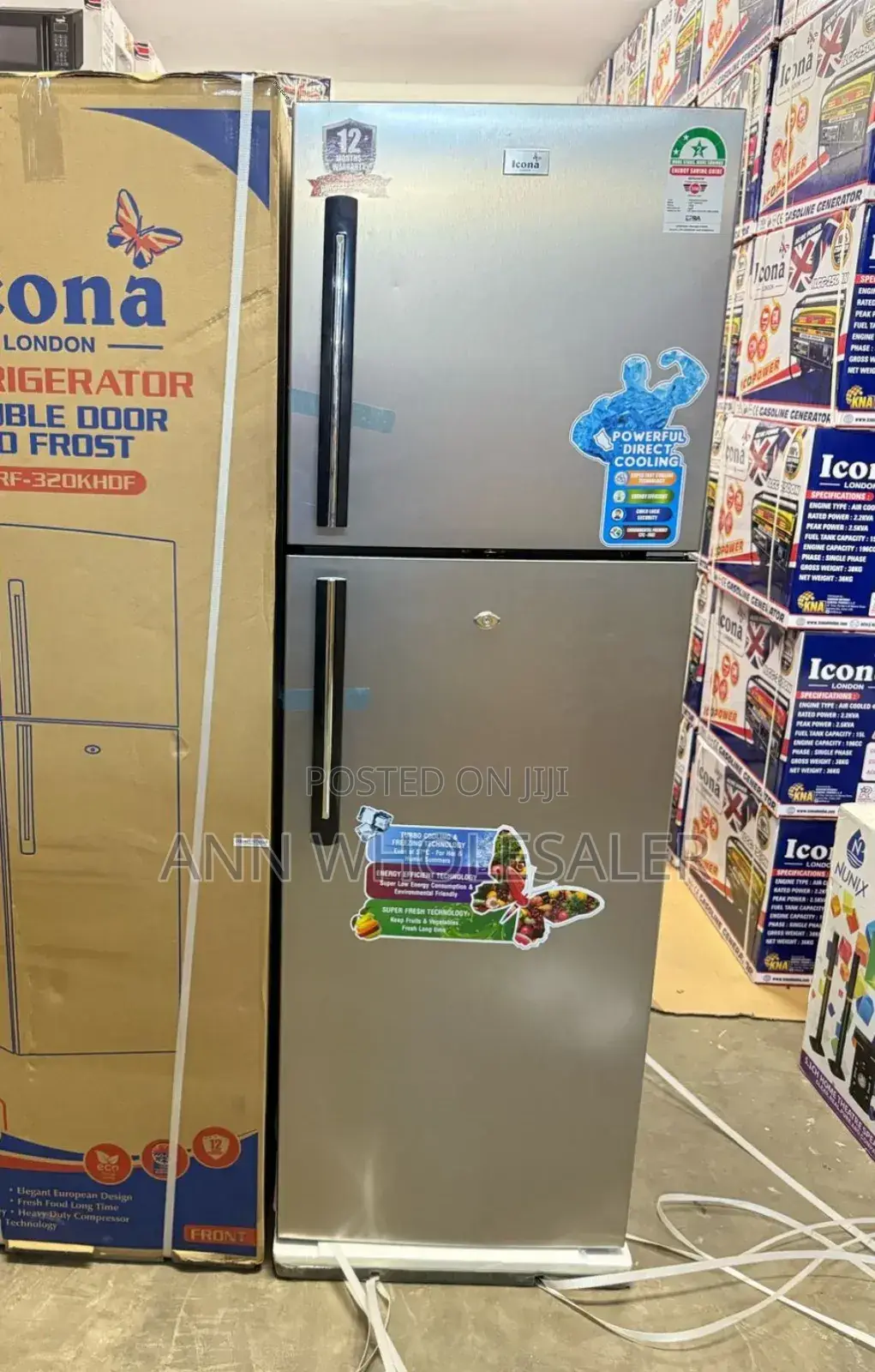 Icona 275 Litres Double Door Refrigerator + Handle IC275L