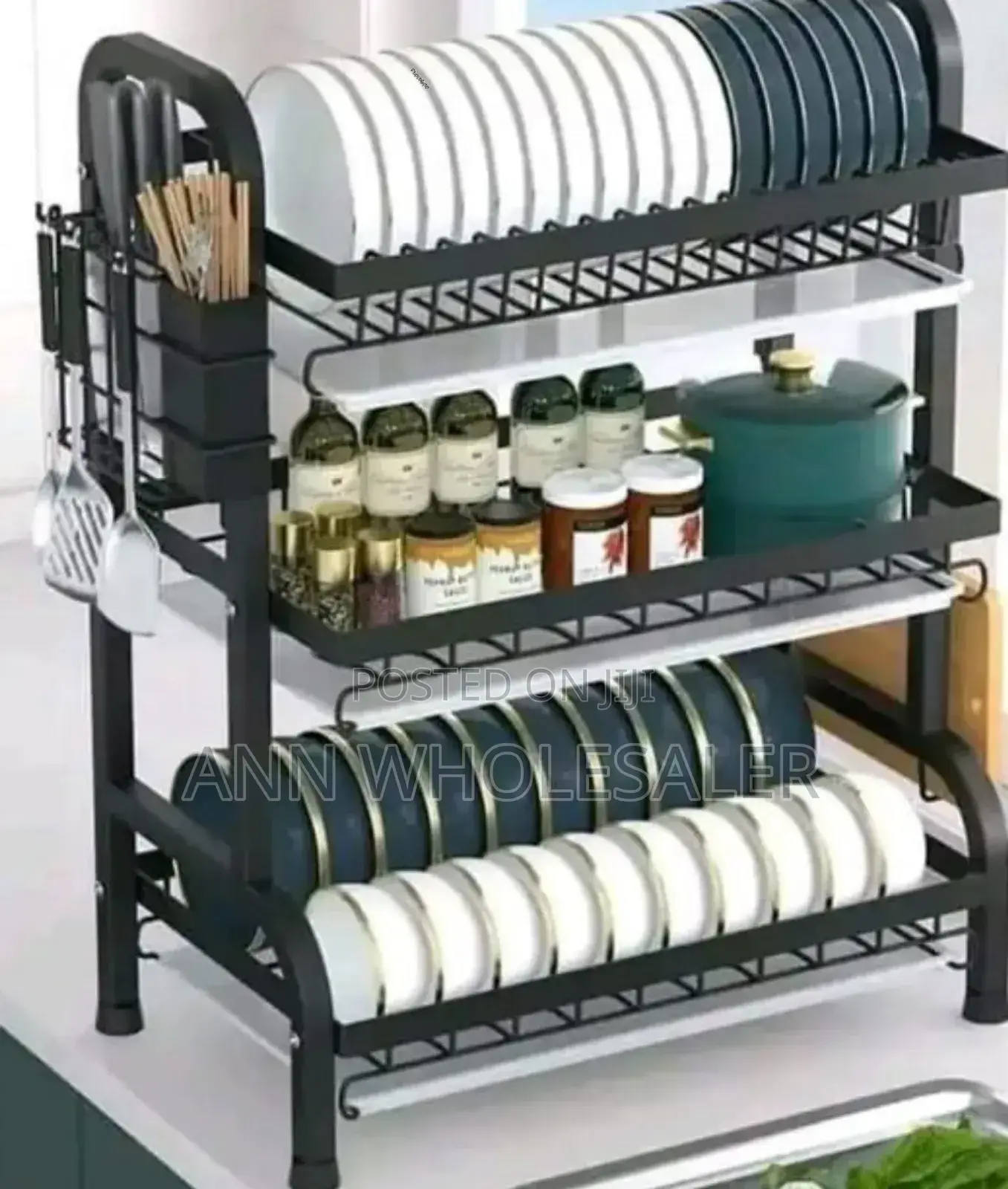 3 Tier High Quality Carbon Steel Dish Rack D/3