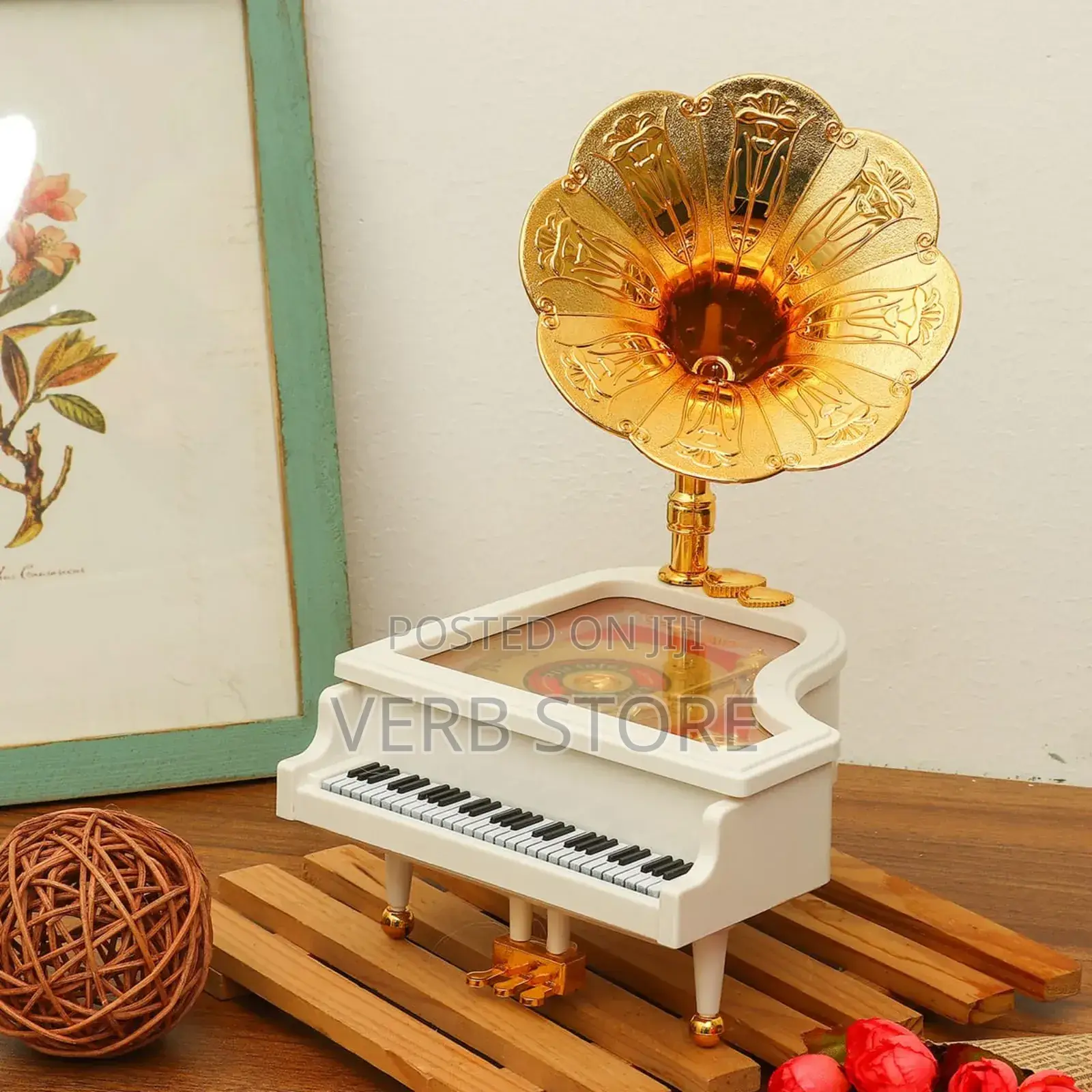 Loud Vintage Retro Music Box Piano Gold,White,Black