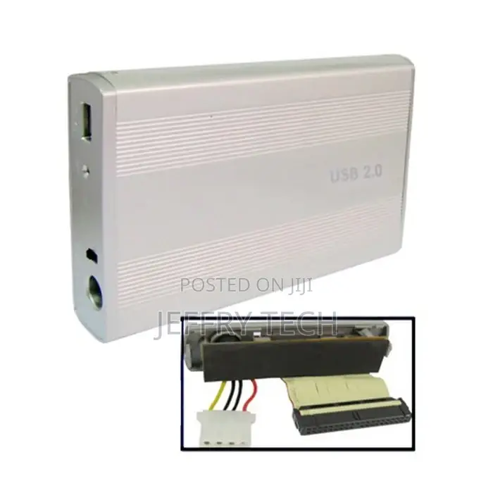 3.5 Inch HDD External Case, Support IDE Hard Drive(Silver)