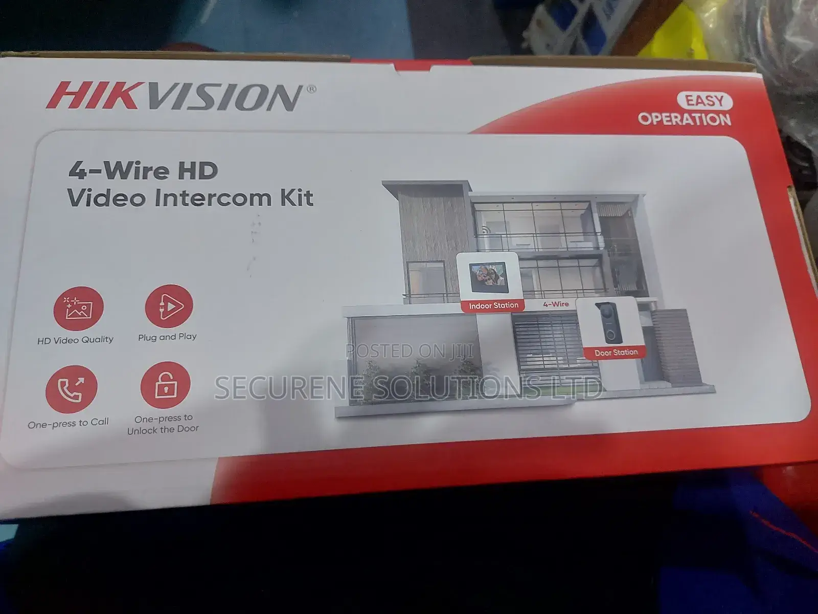 4-Wire Hd Video Intercom Kit Model Ds-Kis213 Metallic