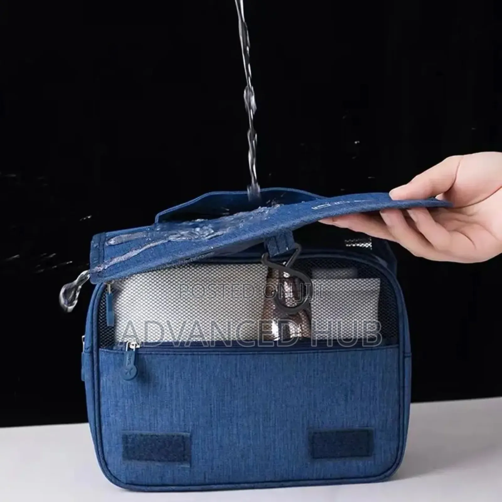 Portable Cosmetic Makeup Trolley Bag With Hooks