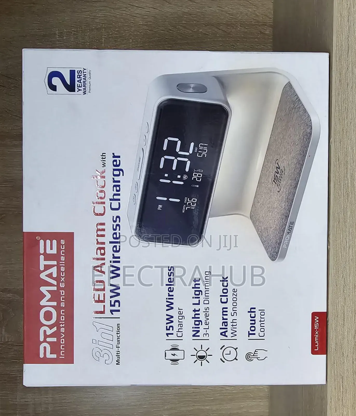 Promate Lumix-15w LED Alarm Clock New Sealed in a Shop