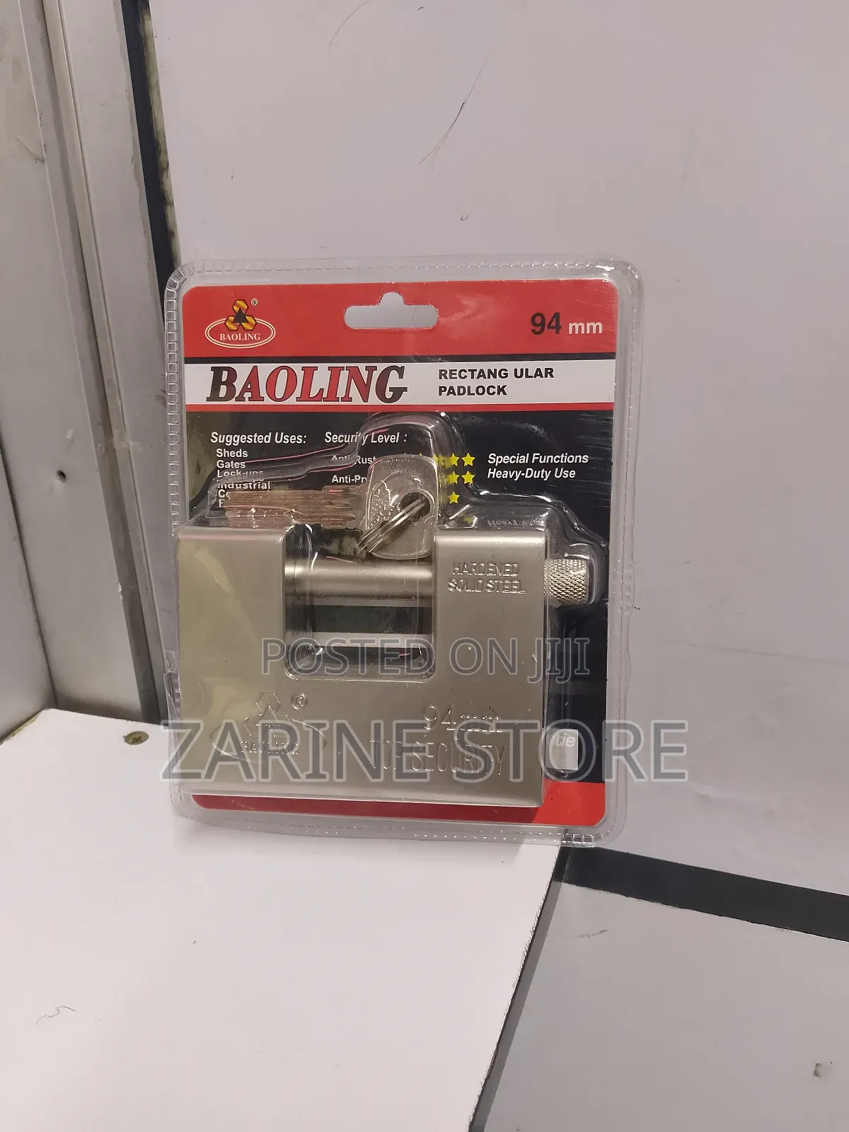 Baoling Padlock 94mm Anti-Rust Padlock 5 Keys