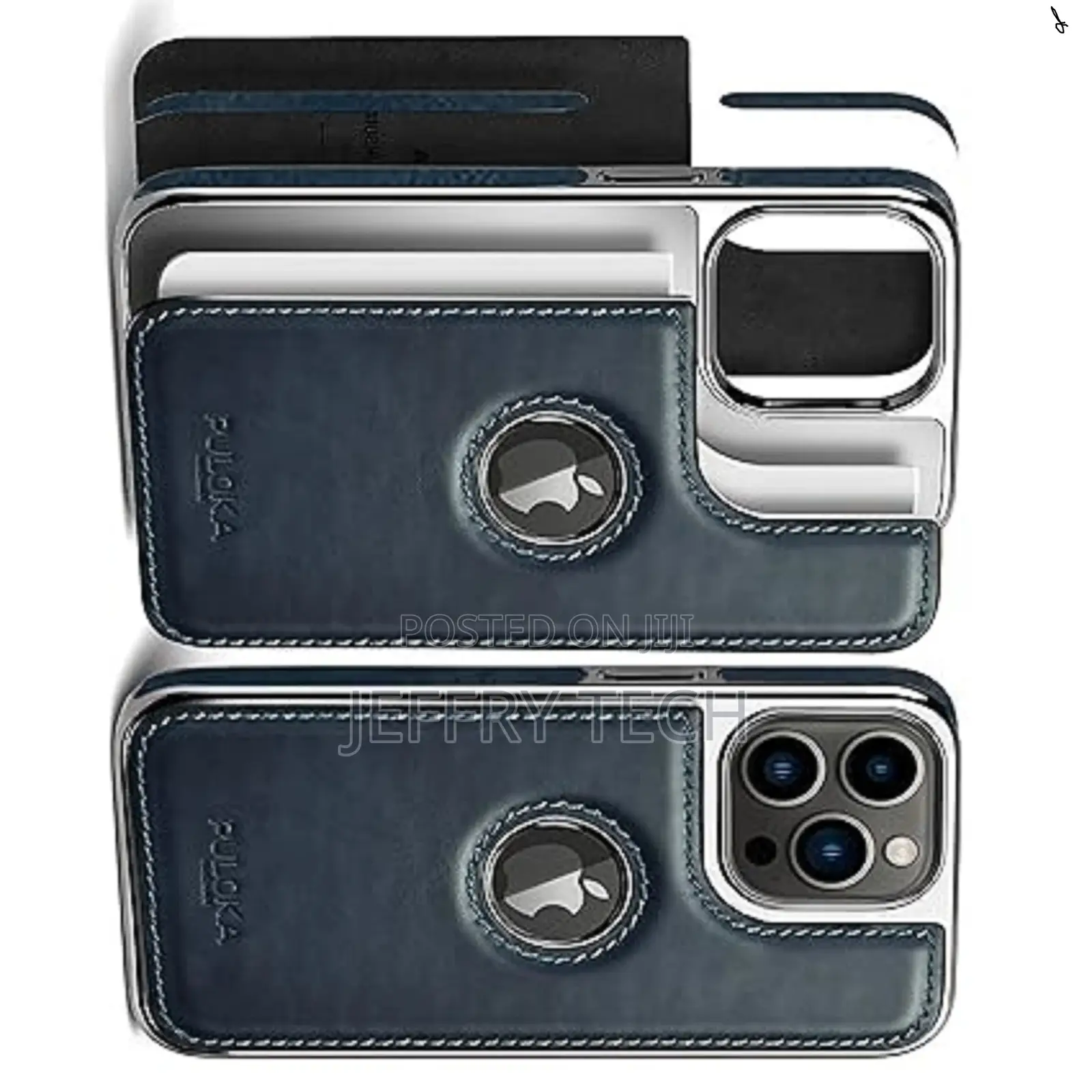 Chrome Leather Back Case- Compatible With iPhone 13 Pro Max
