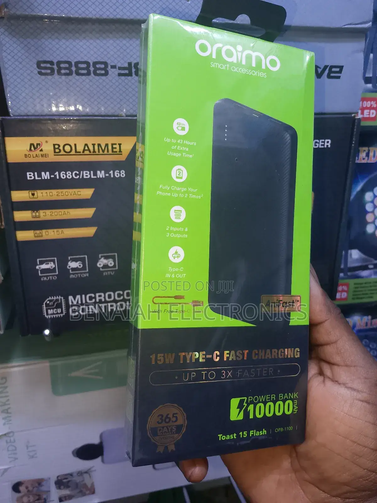 Powerbank.Oraimo 10000 Mah Power Bank.3* Faster