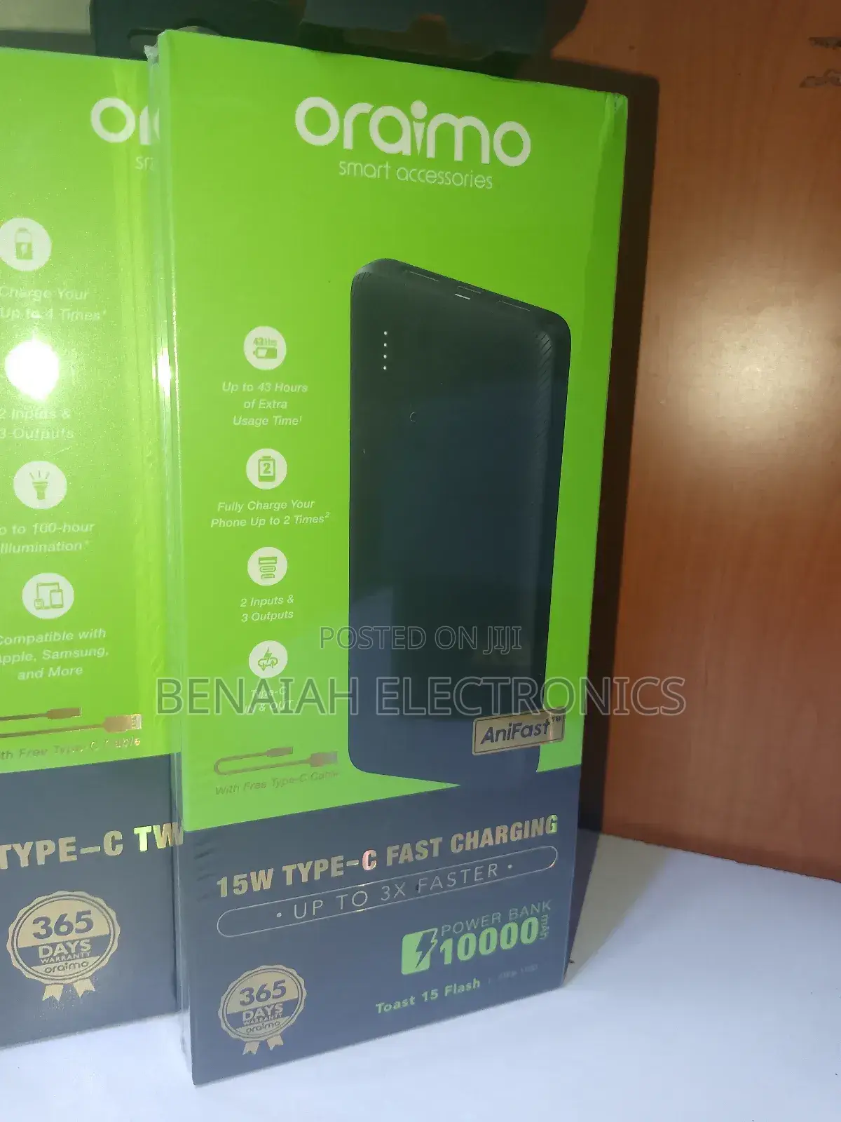Oraimo Powerbank 10000 Mah .Anifast Power Bank 15 Watts