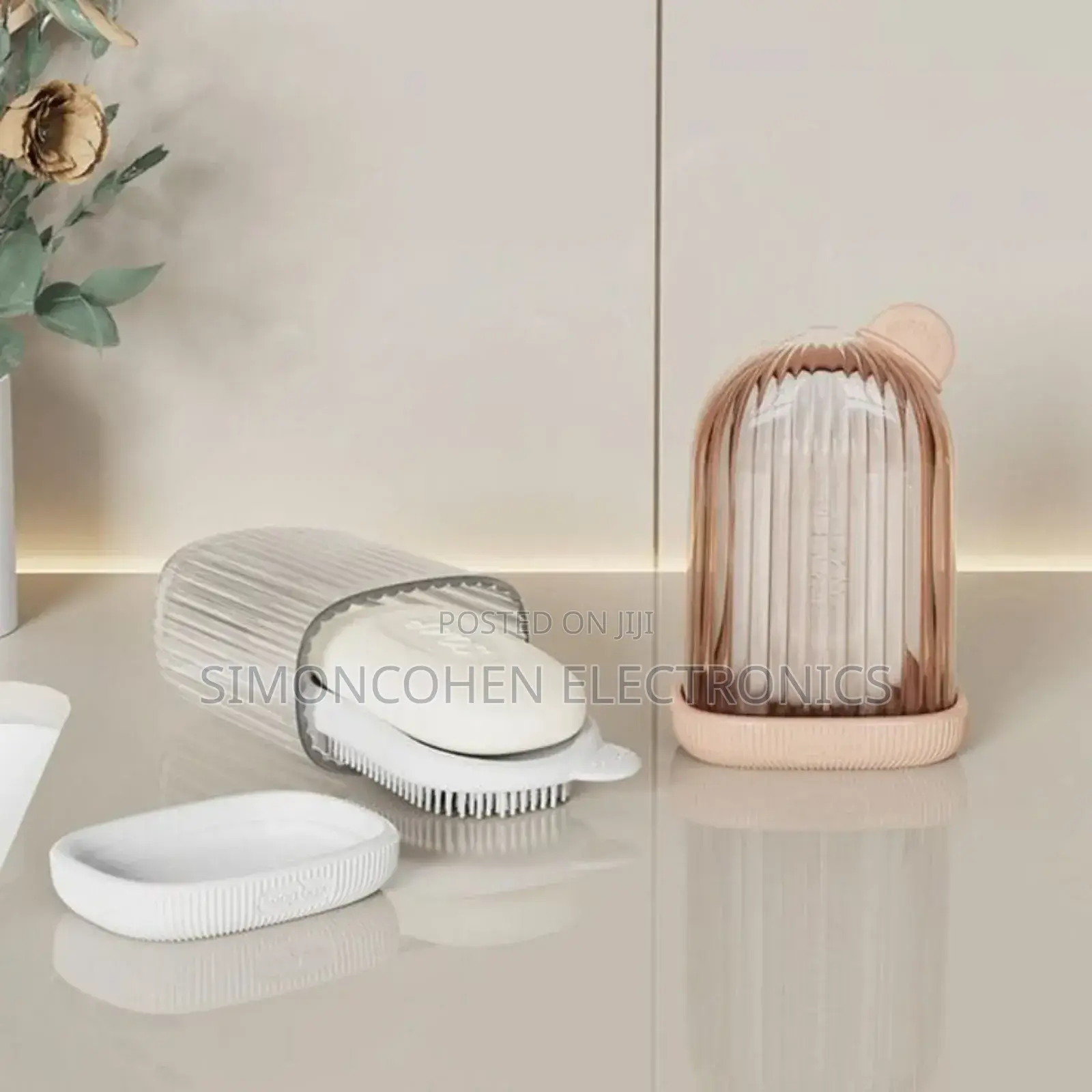 Travel Soap Dish Holder With Shower Brush