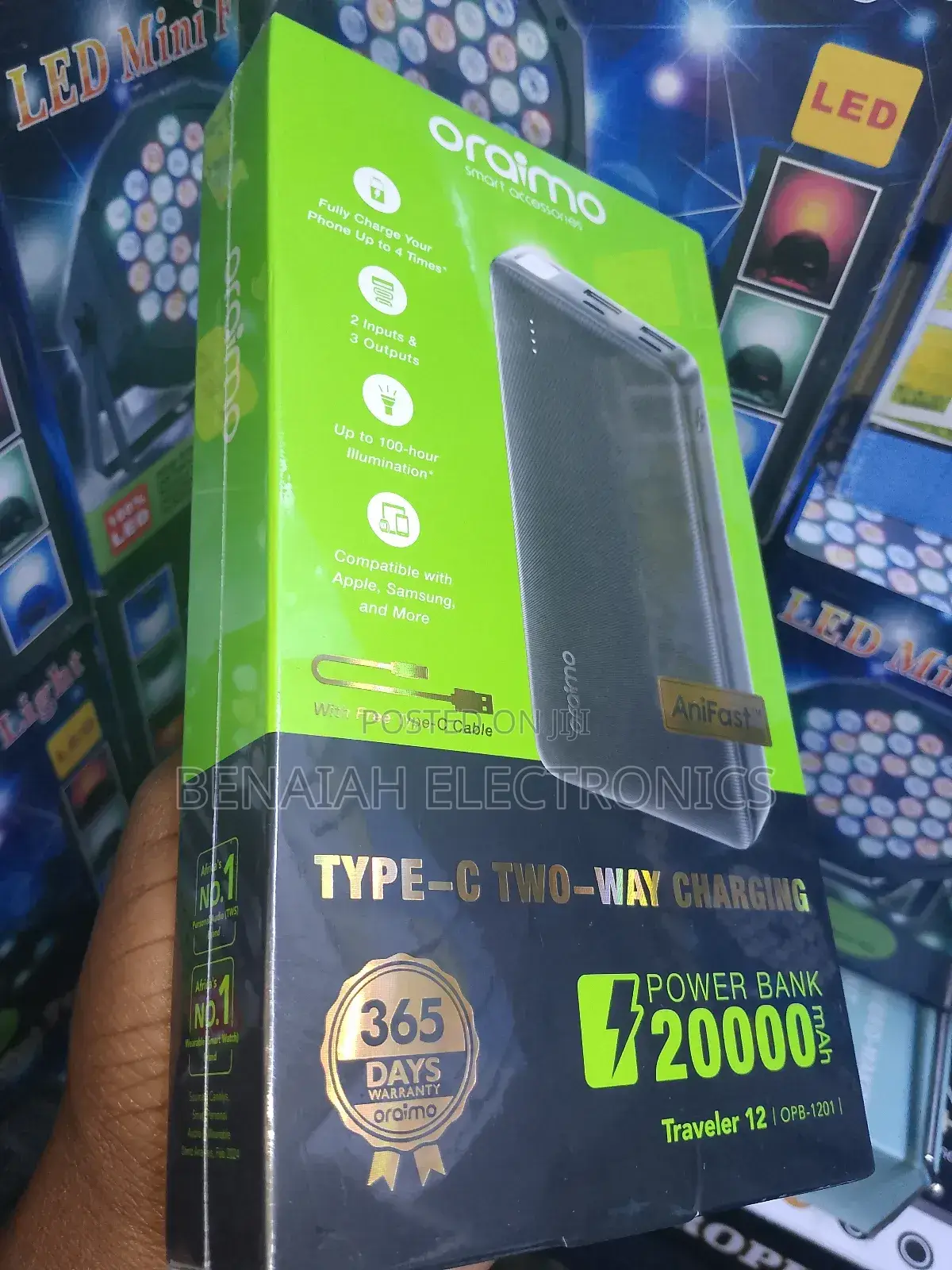 20000 Mah Oraimo Powerbank.Quick Charge Up to Four Times
