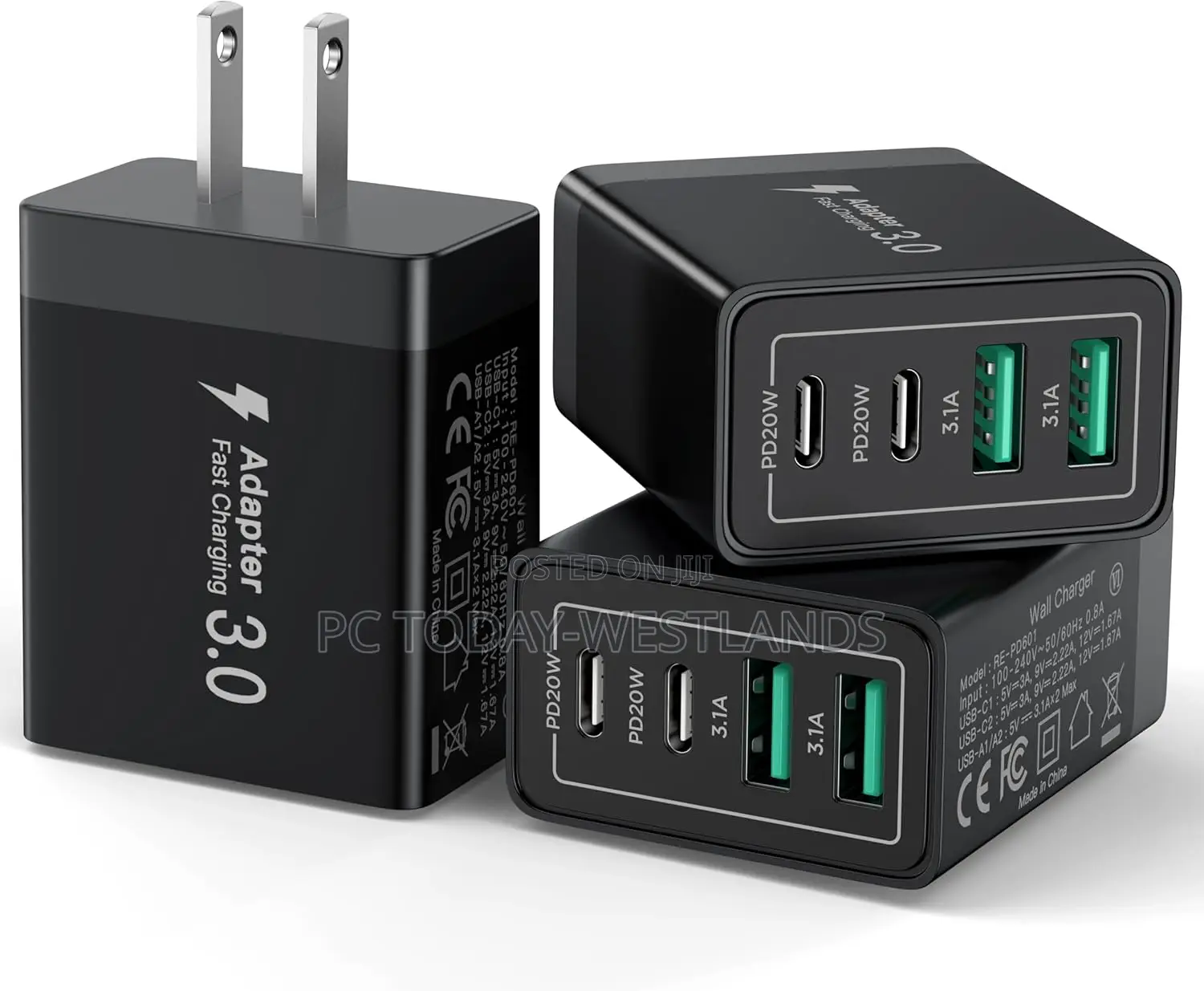 USB C Charger Block, 40W 4-Port Fast Charger iPhone 16