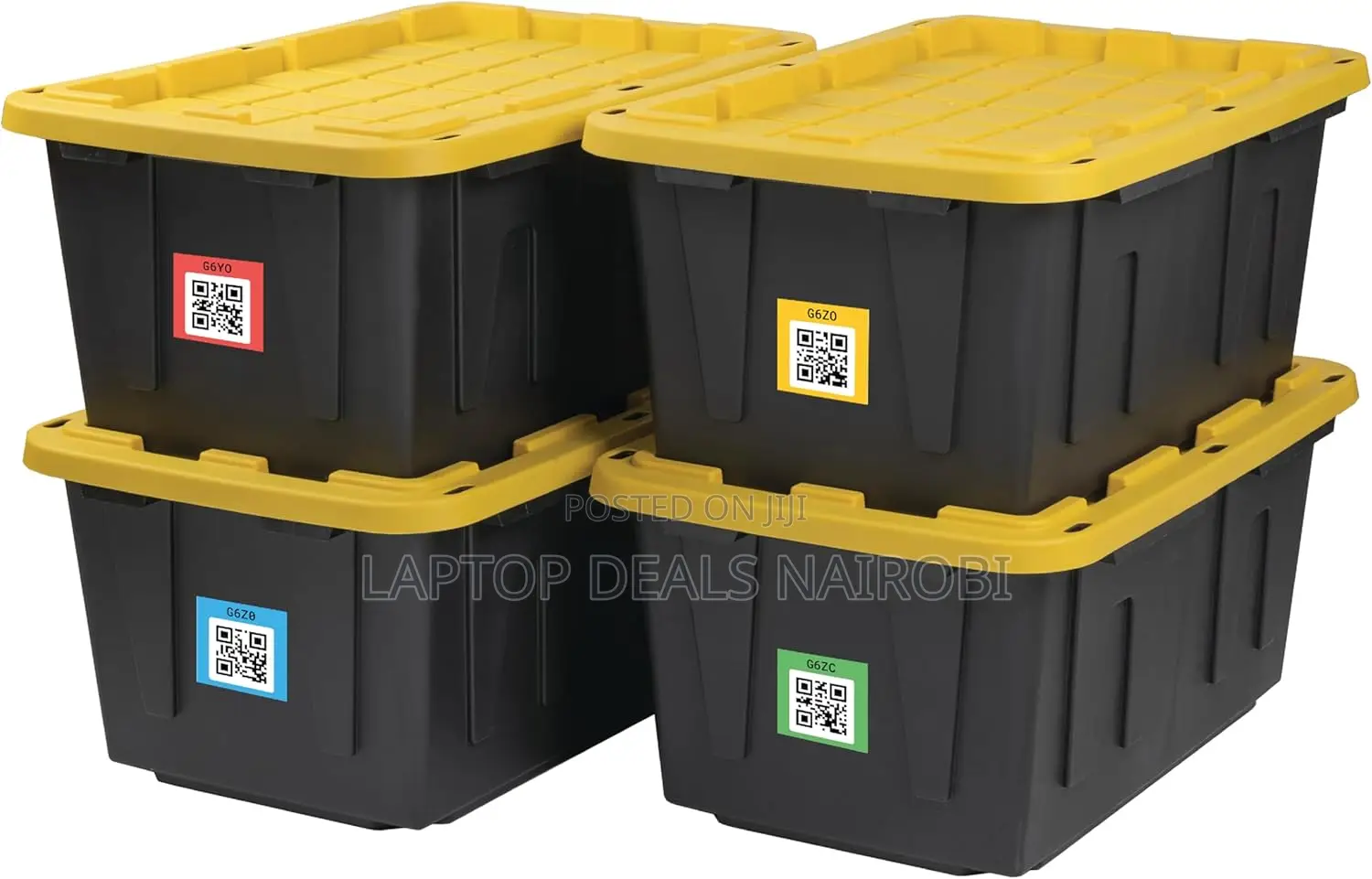 BLACK YELLOW CX, 27-Gallon Heavy Duty Tough Container