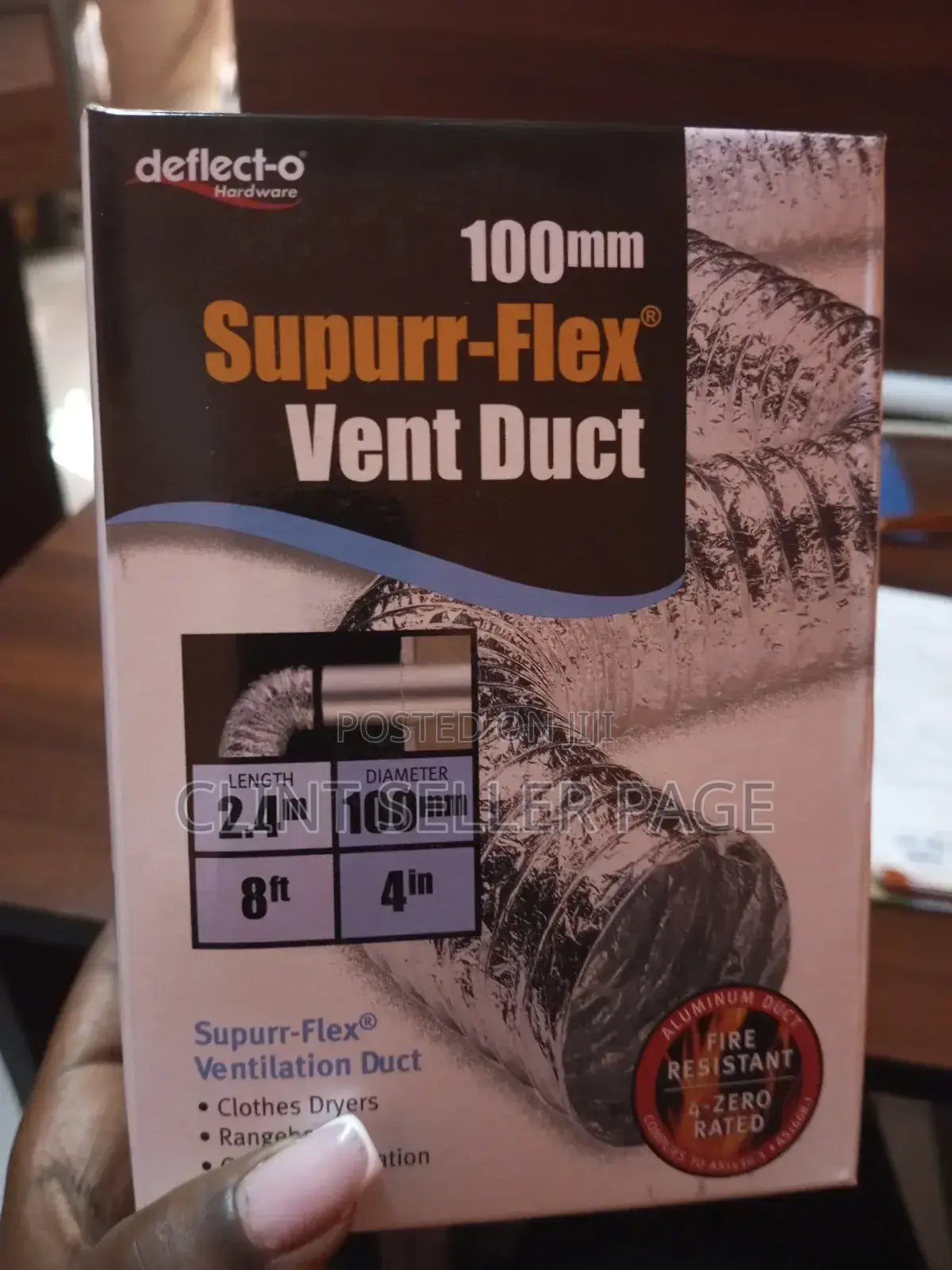 Vent Duct 100mm Spurr- Flex.