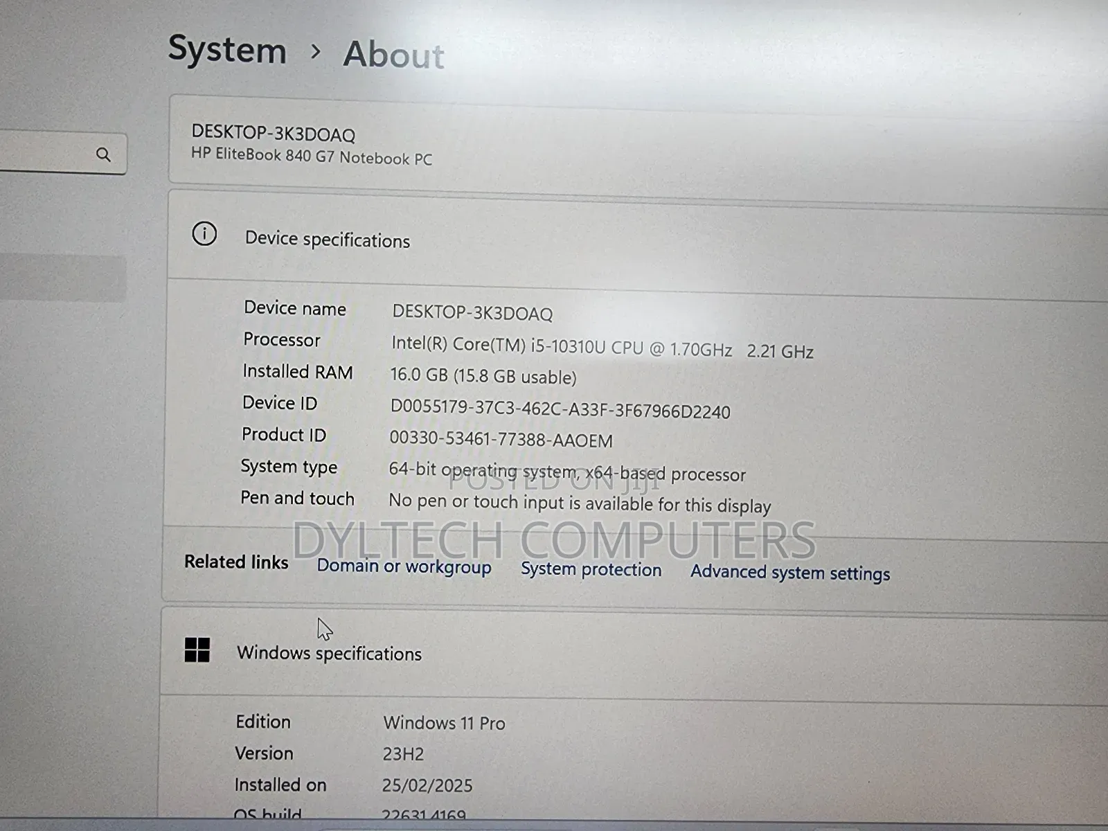 Laptop HP EliteBook 840 G7 16GB Intel Core I5 SSD 512GB