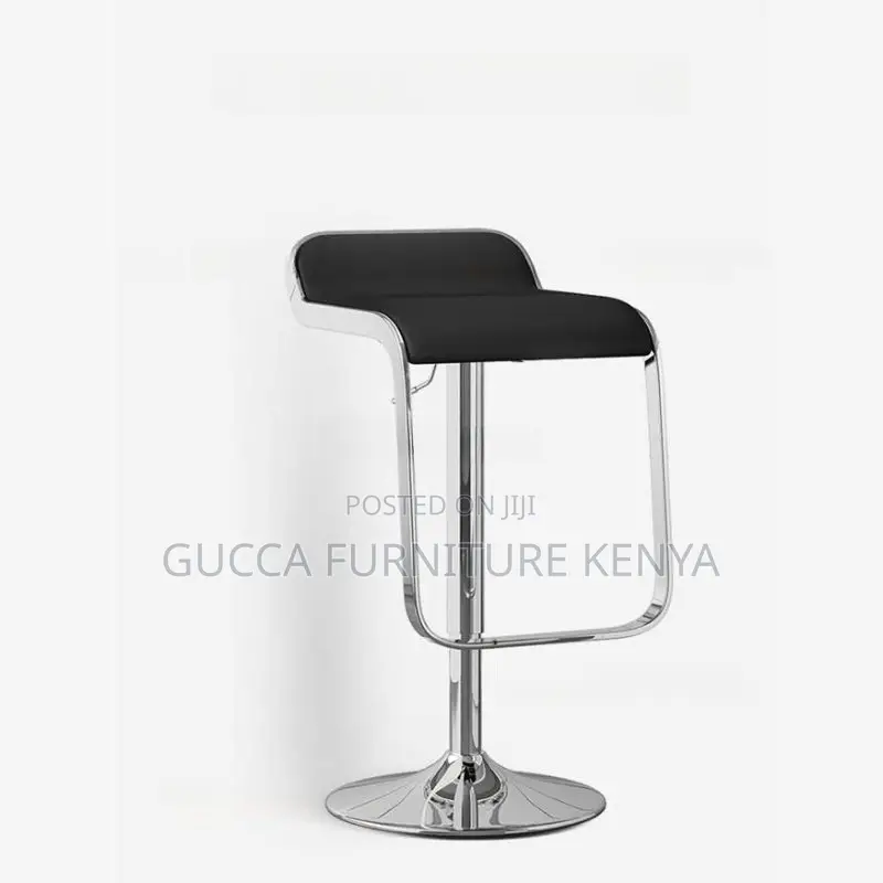 Home Chairs:Height Adjustable Pleather Swivel Bistro Stool