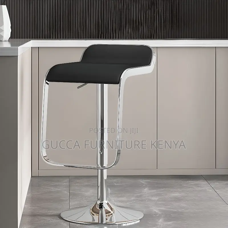 Home Chairs:Height Adjustable Pleather Swivel Bistro Stool