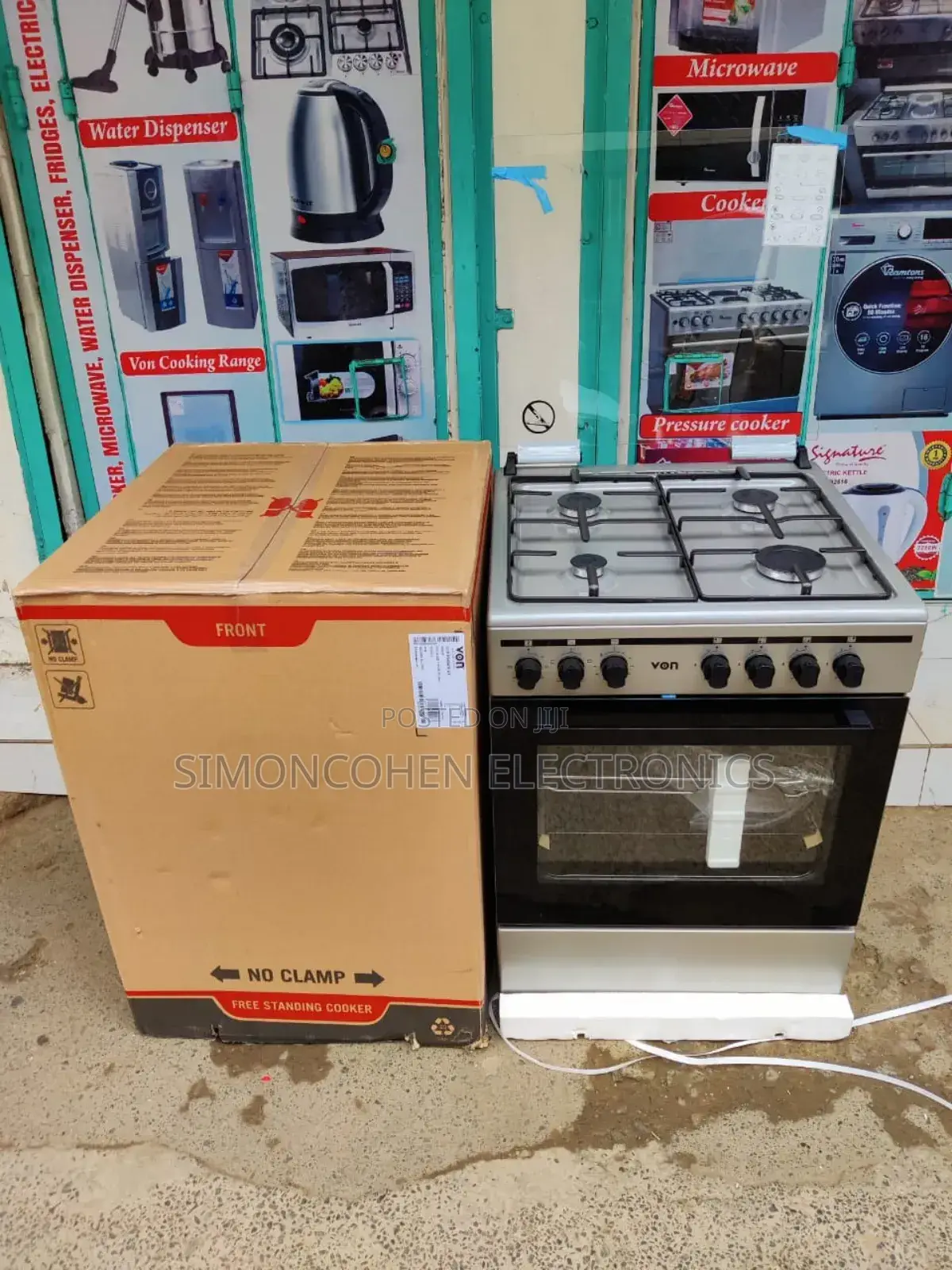 Von Cooker 4 Gas + Electric Oven 60cmx60cm
