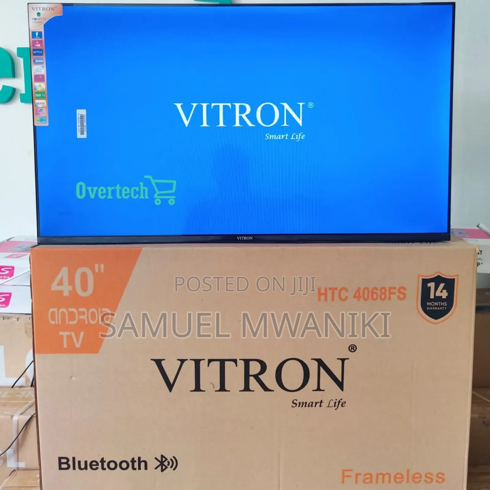 Vitron 40′′ Smart Android TV
Frameless Screen With Bluetooth