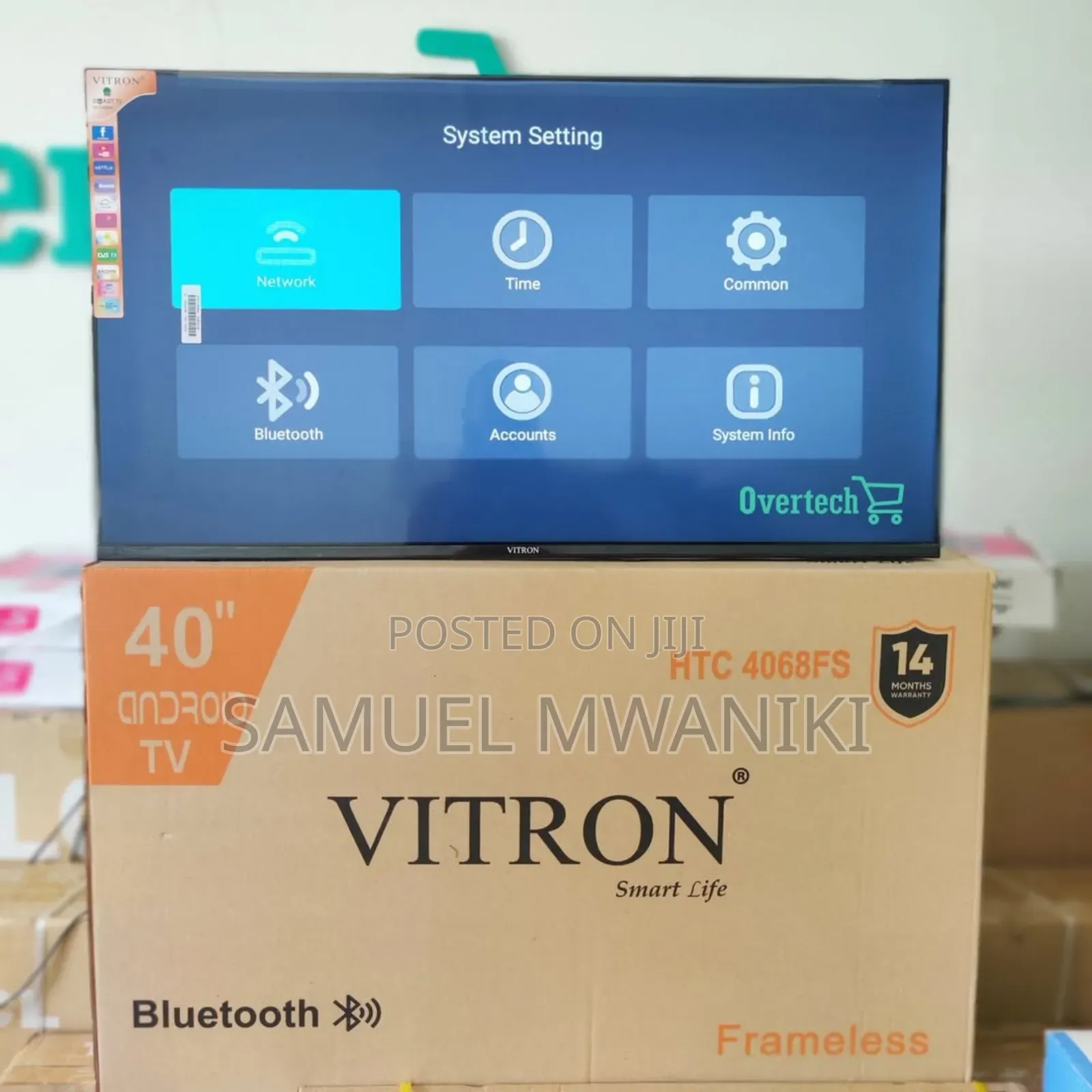 Vitron 40′′ Smart Android TV
Frameless Screen With Bluetooth