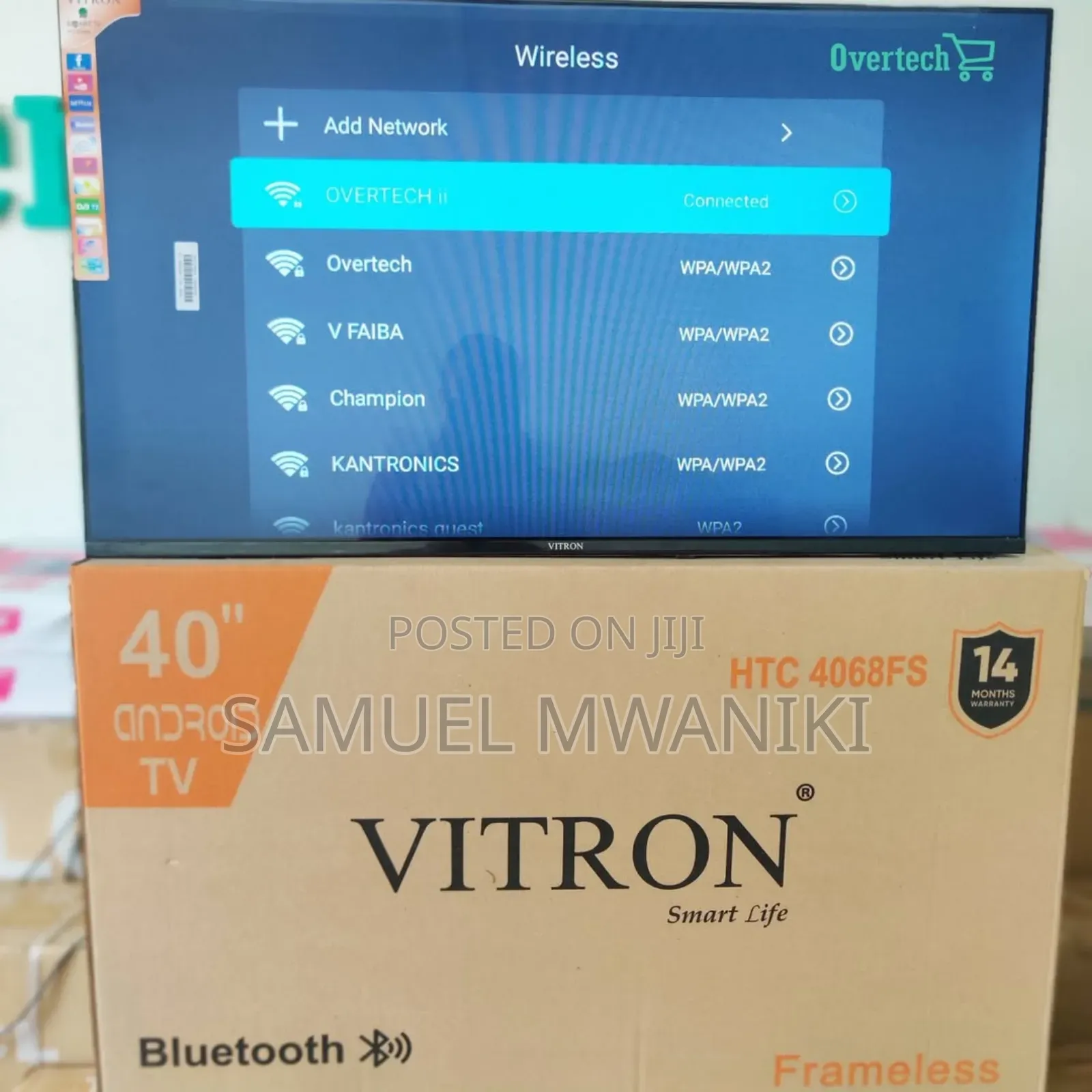 Vitron 40′′ Smart Android TV
Frameless Screen With Bluetooth