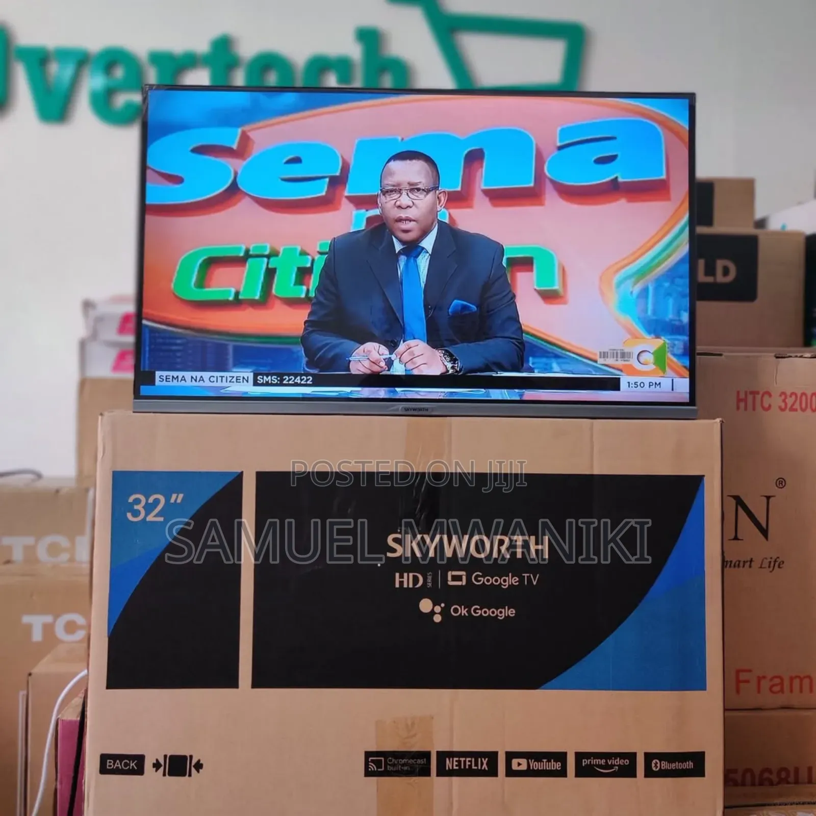 Skyworth 32′′ Android Tv Frameless Design Tv With Bluetooth