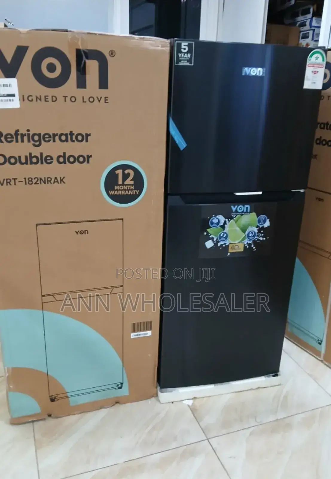 181 Litres Non Frost Von Refrigeration G/9
