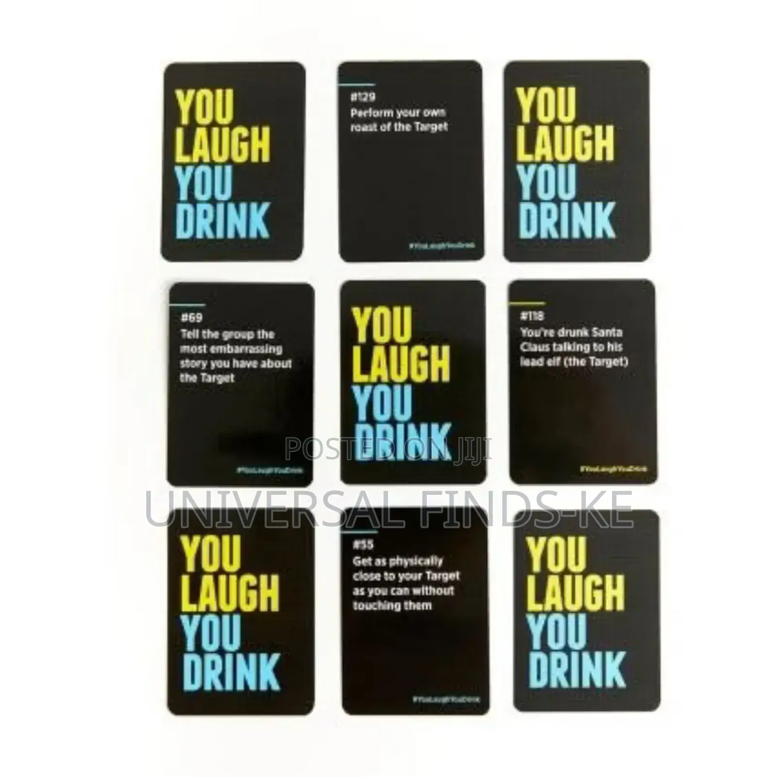 You Laugh You Drink Party Card Game