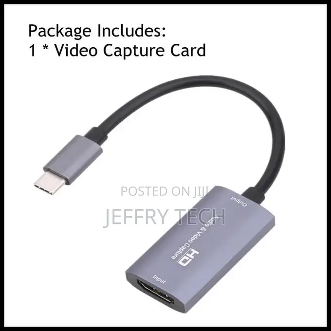 Hdmi Input to Usb-C Output Audio Video Capture Game Live Pl